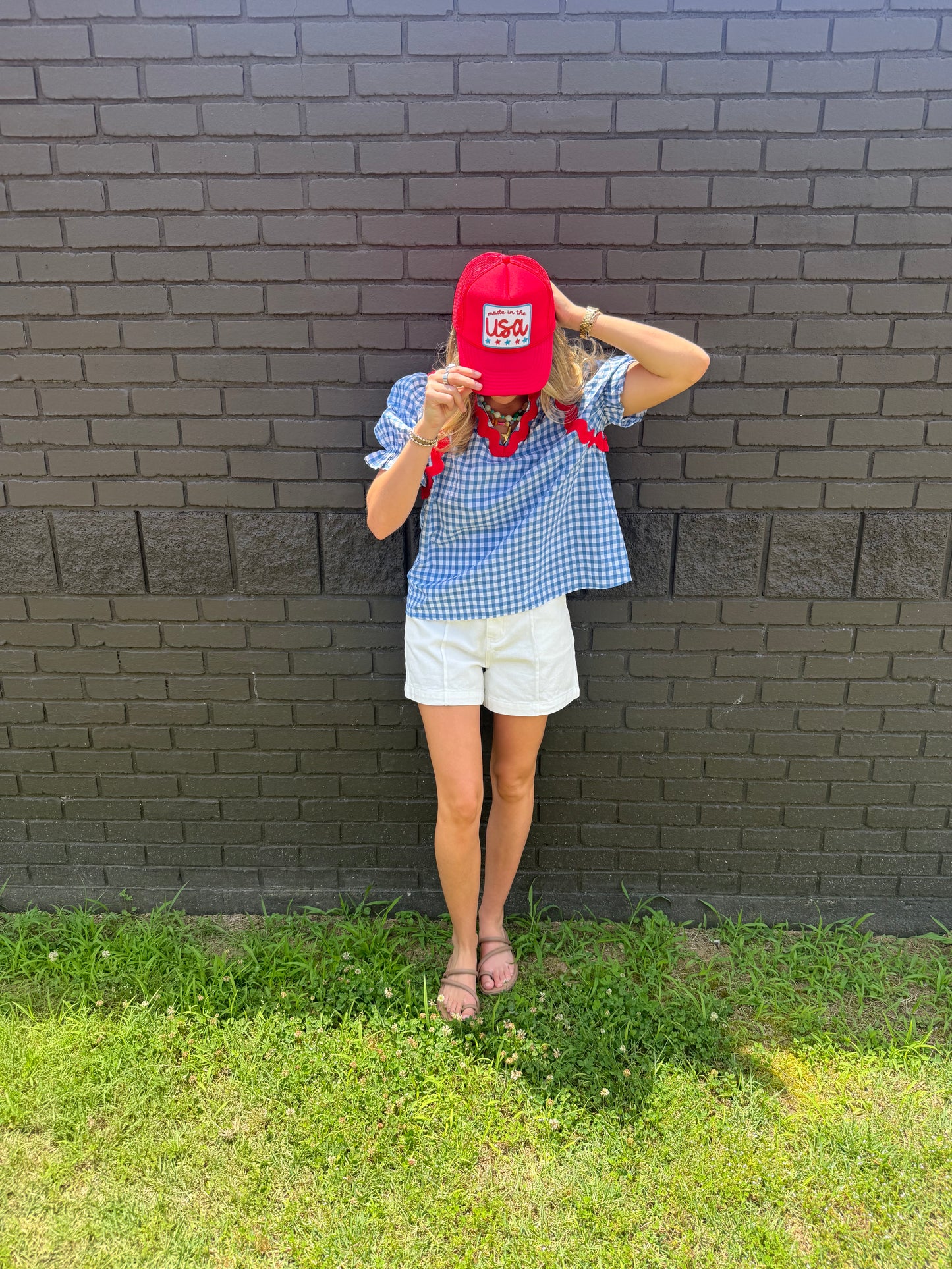 Indie Ric Rac Blue Top