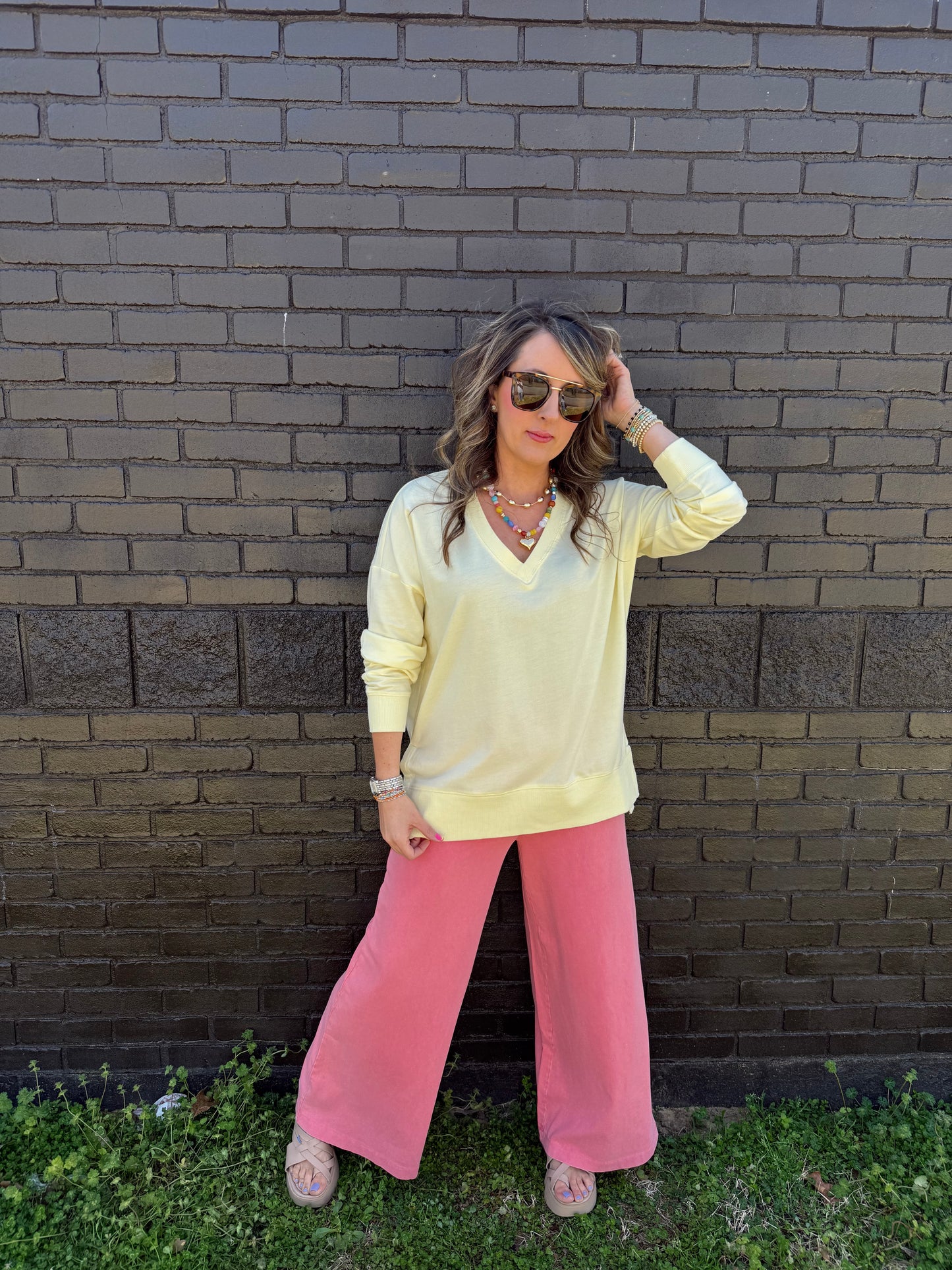 Z Supply V Neck Weekender Mellow Yellow