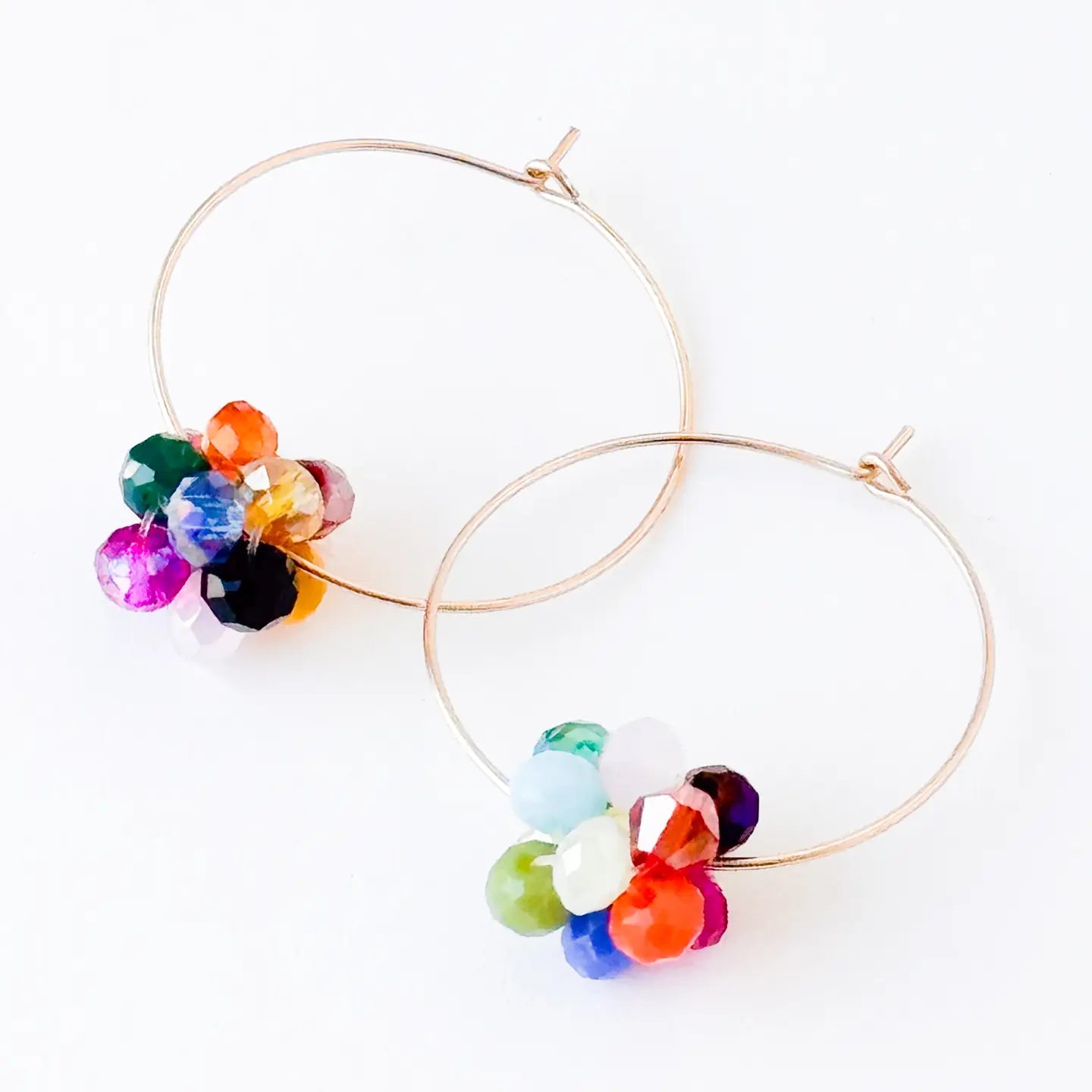 Cluster Colorful 14K Gold Filled Hoop