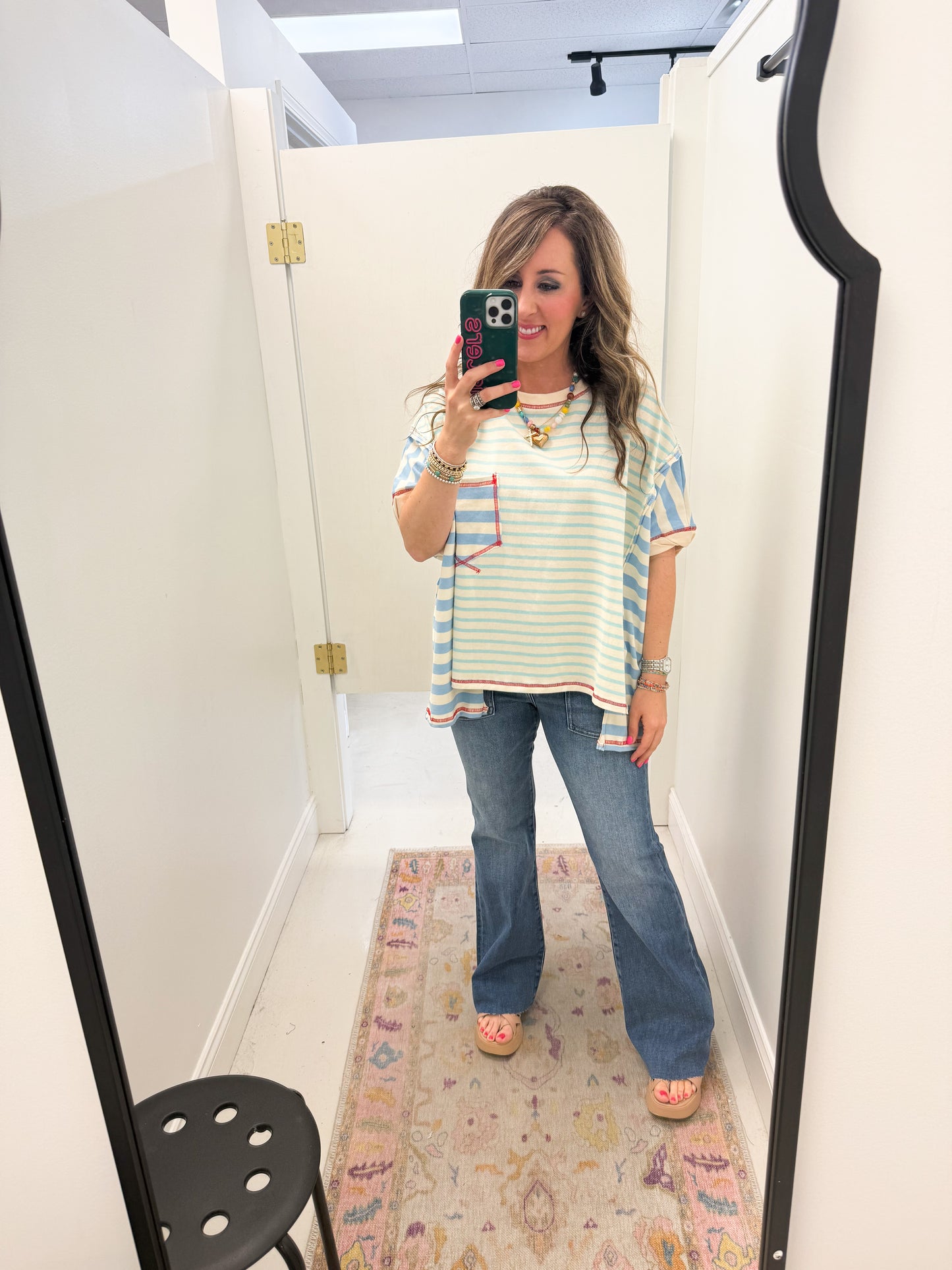 Sky Colorblock Top