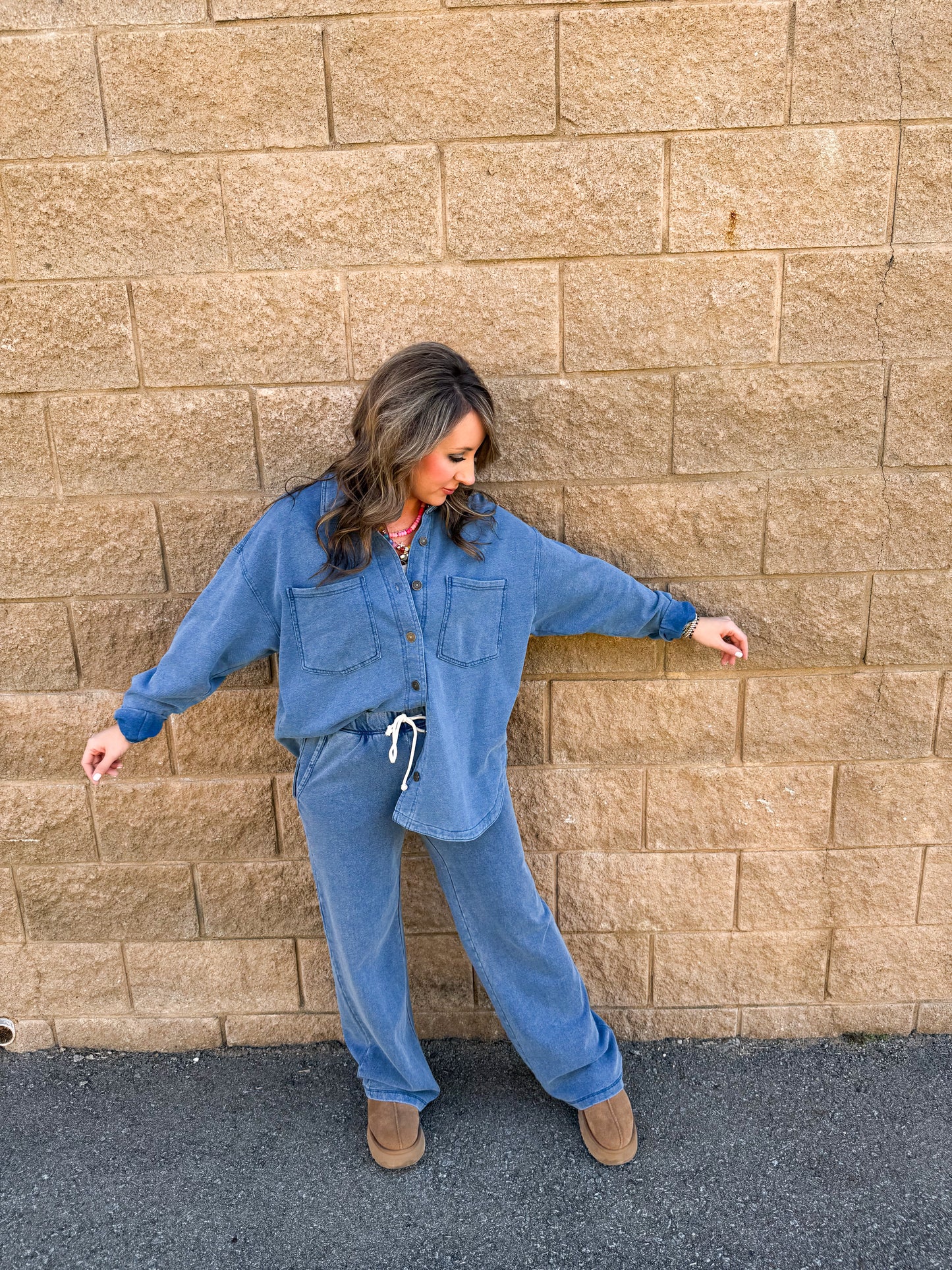 Z Supply All Day Knit Denim Jacket Indigo