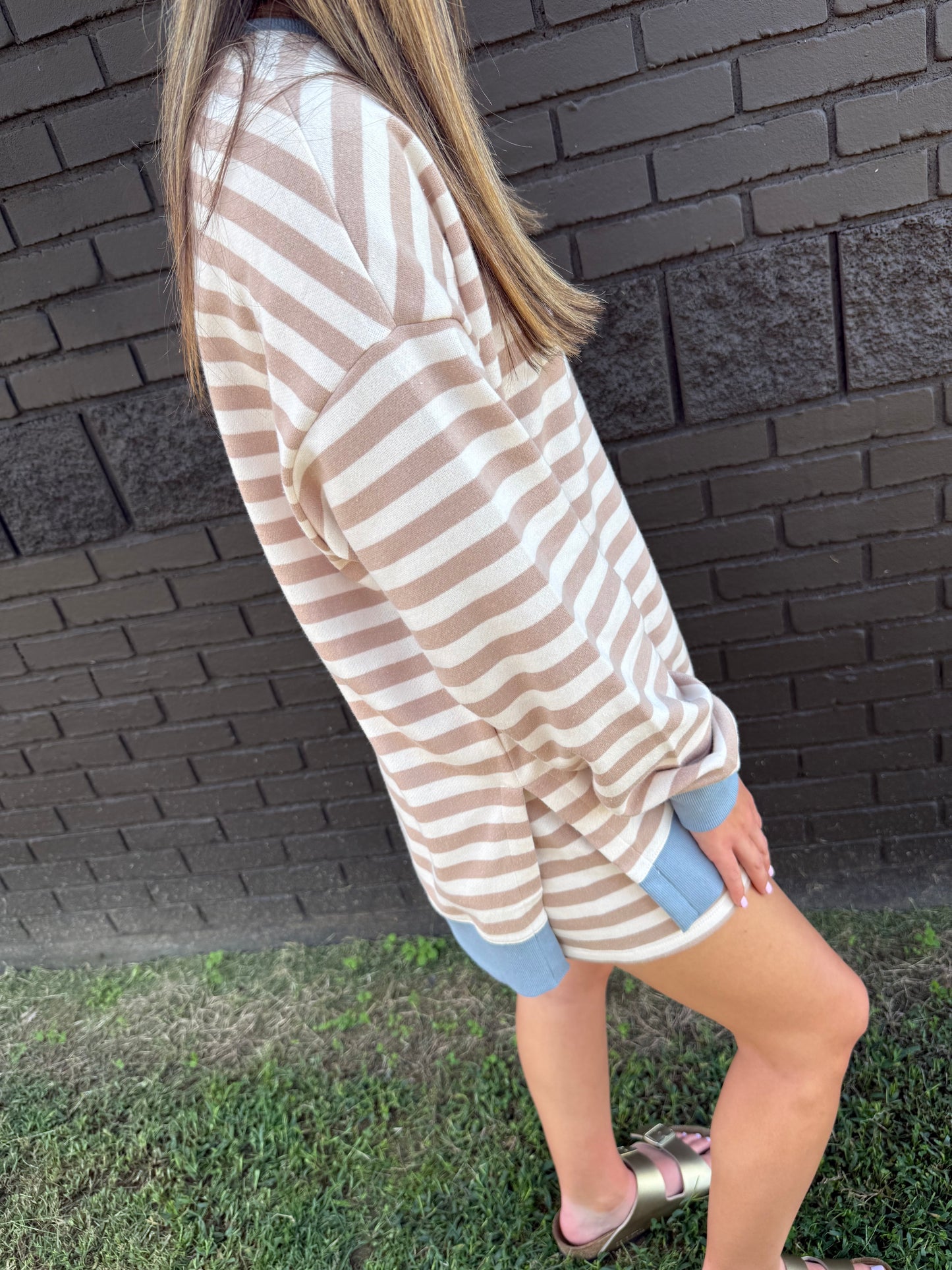 Z Supply Layer Up Stripe Sweatshirt