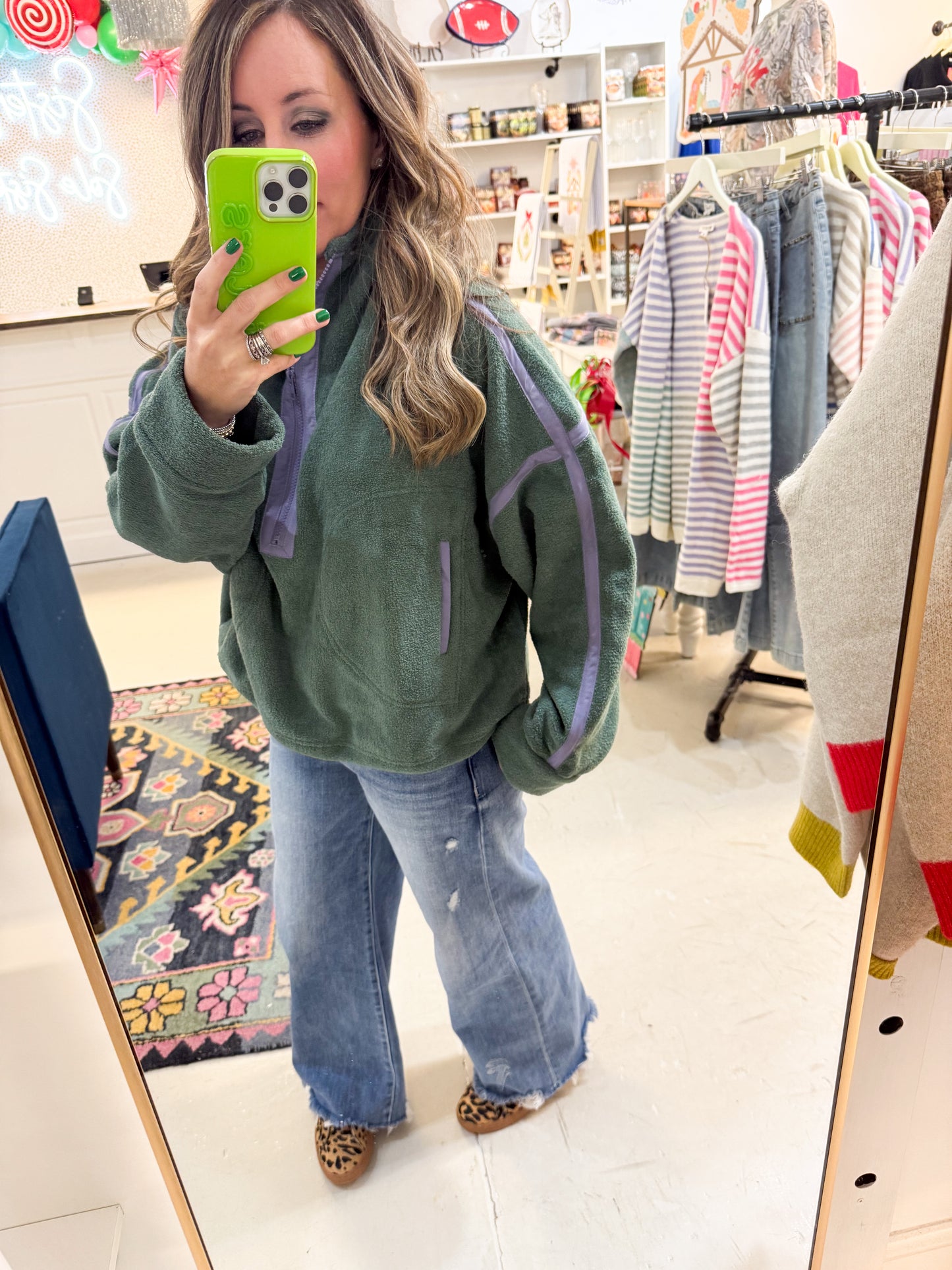 Sprint Quarter Zip Green