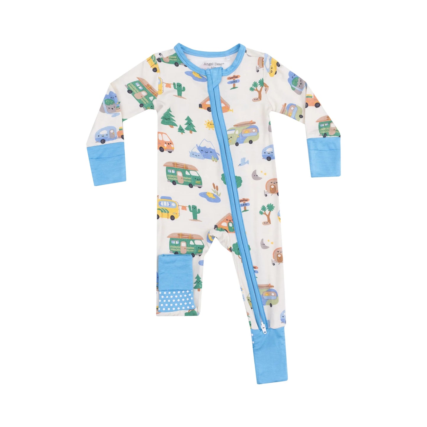 Angel Dear Friendly Campers 2 Way Zipper Romper