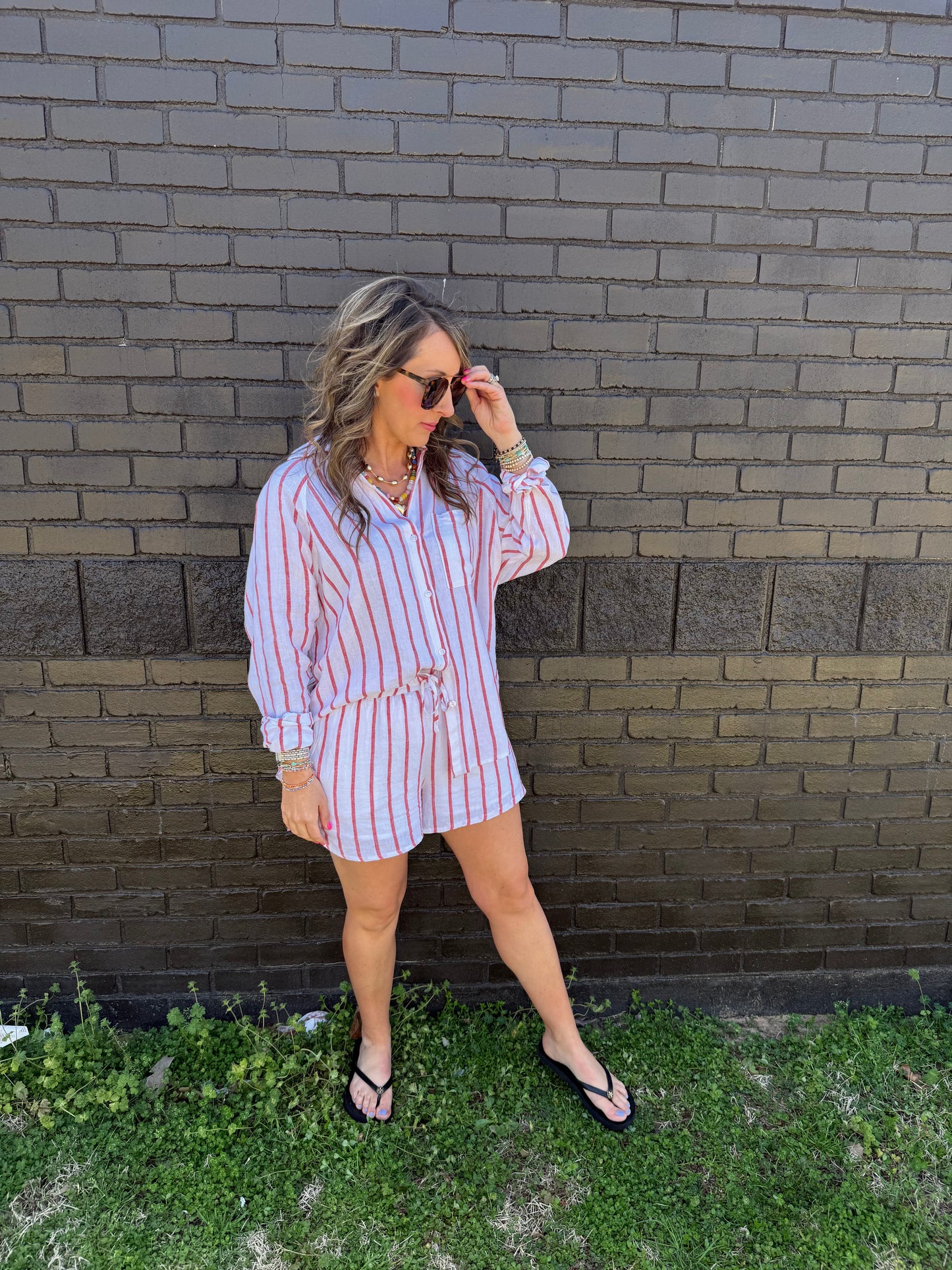 Z Supply The Perfect Line Top Cabana Red