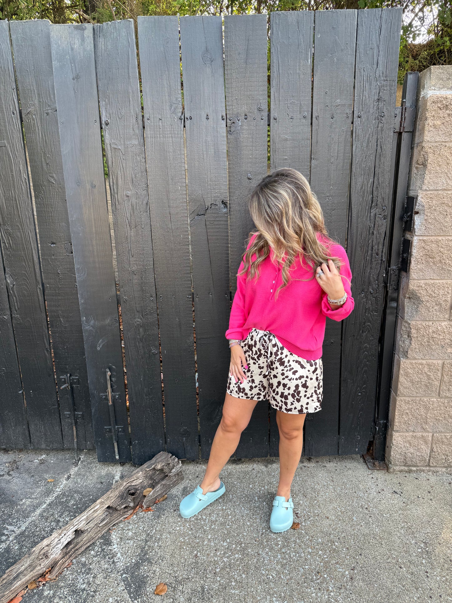 Callie Cow Print Shorts