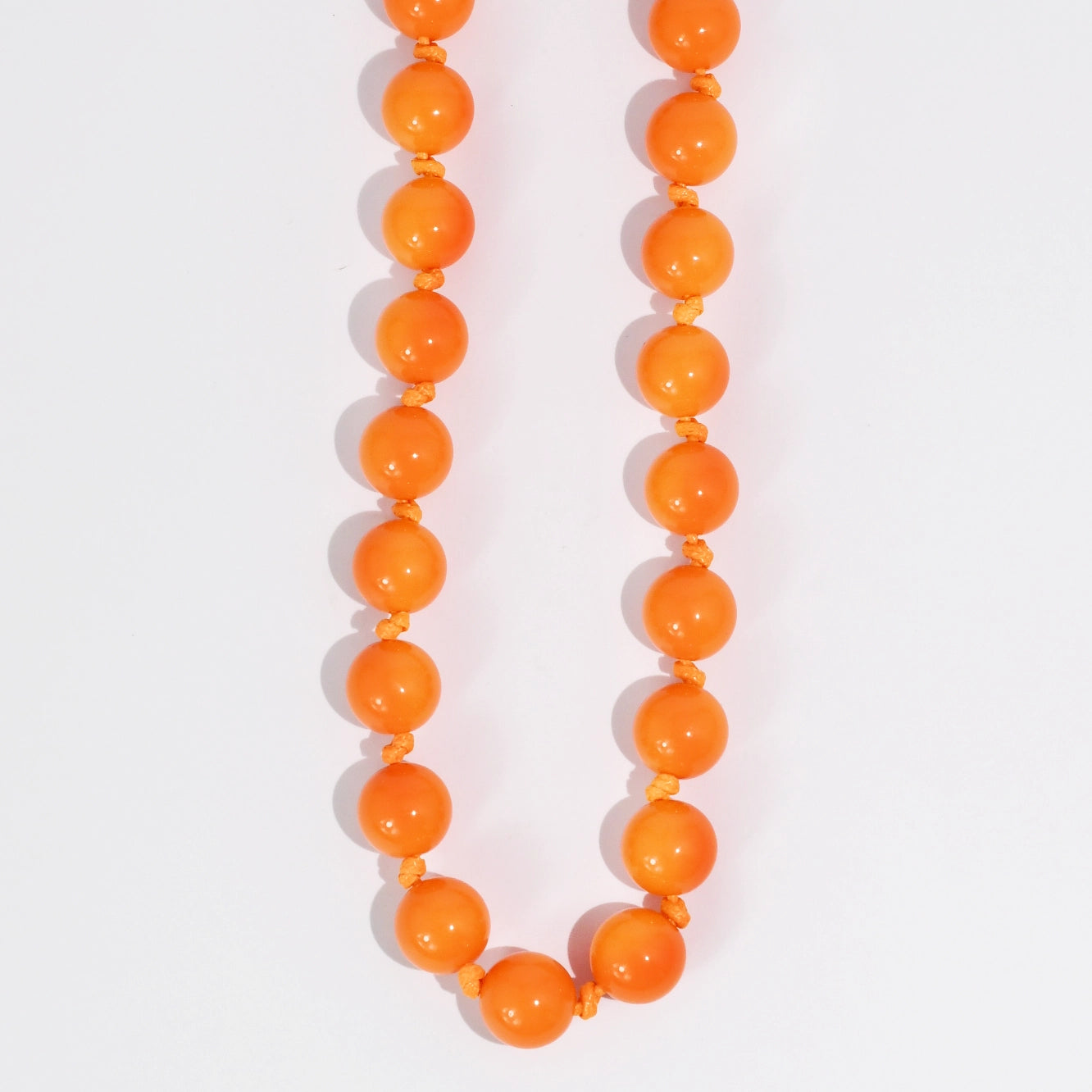 Bubblegum Beads Necklace Orange