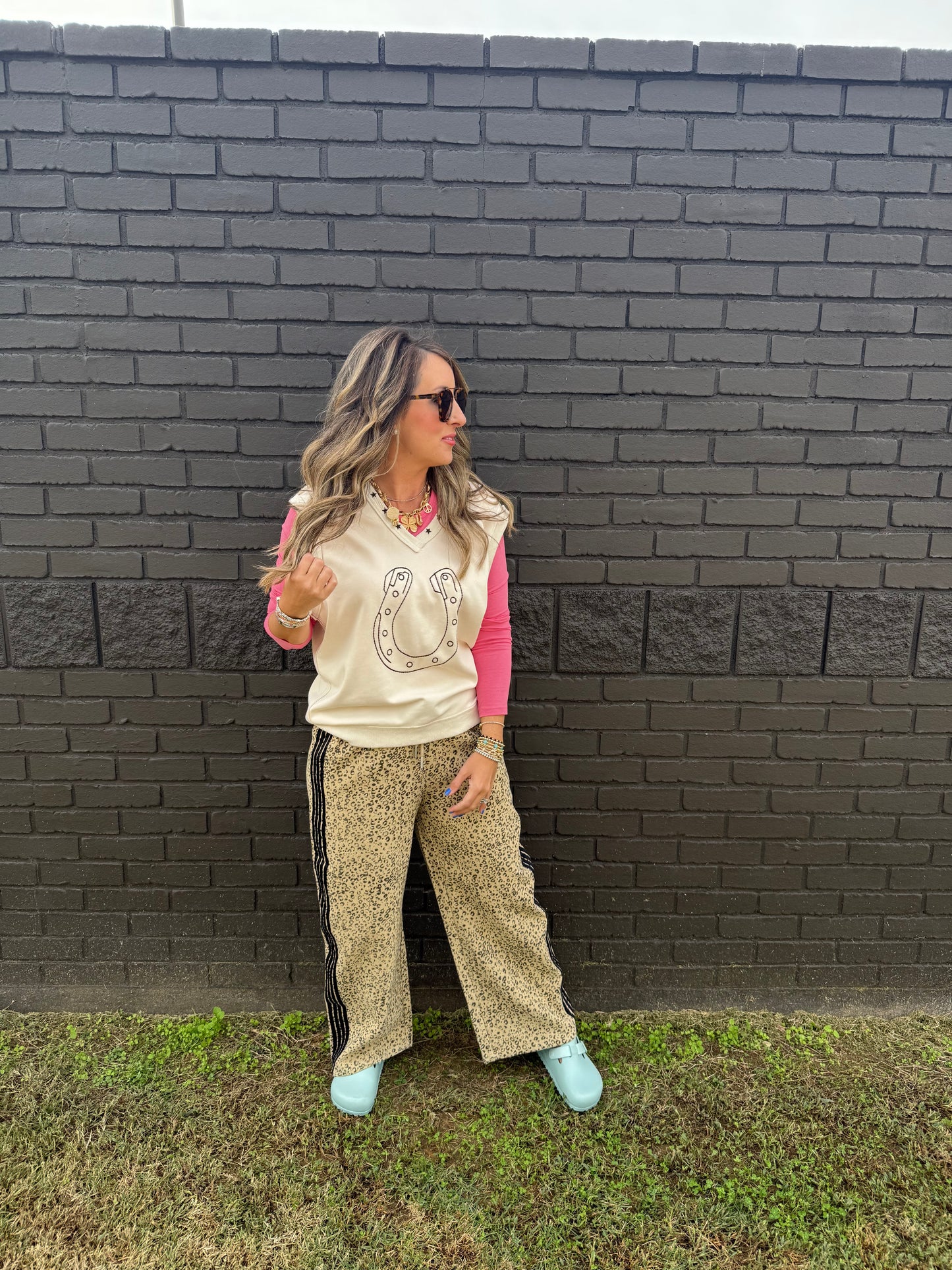 Jetty Leopard Pants Black
