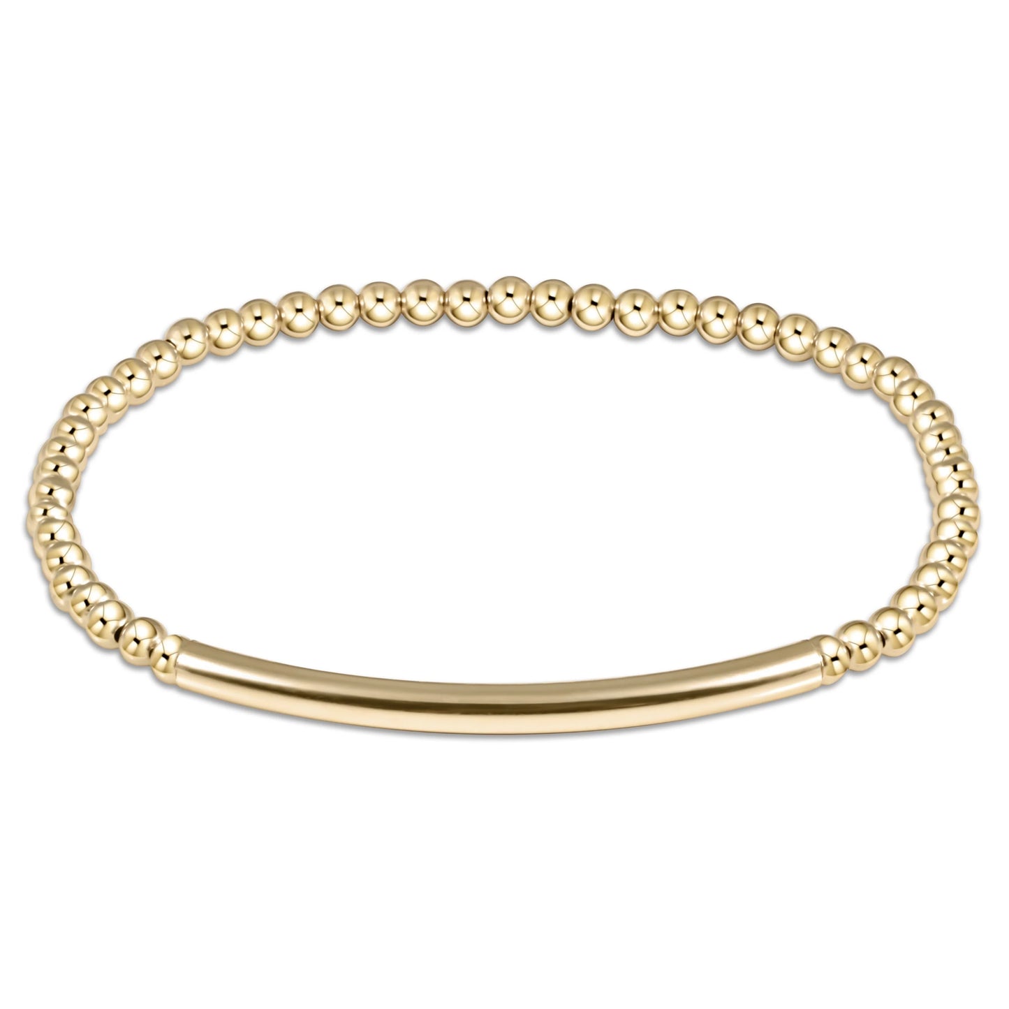 E Newton Classic Gold 3mm Bracelet Bliss Bar Smooth