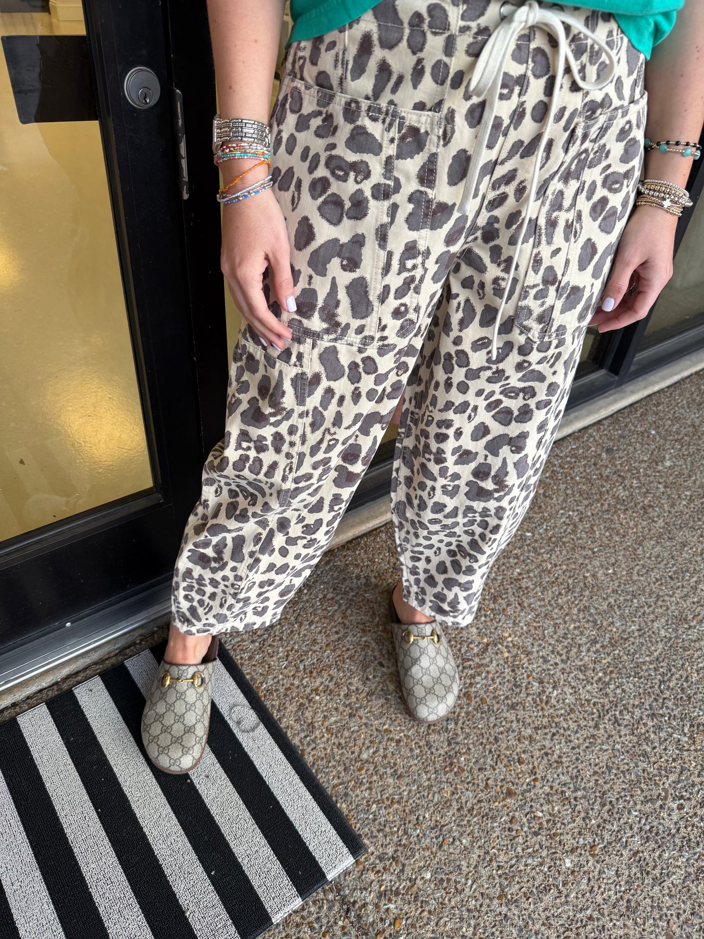 Maren Leopard Barrel Pants