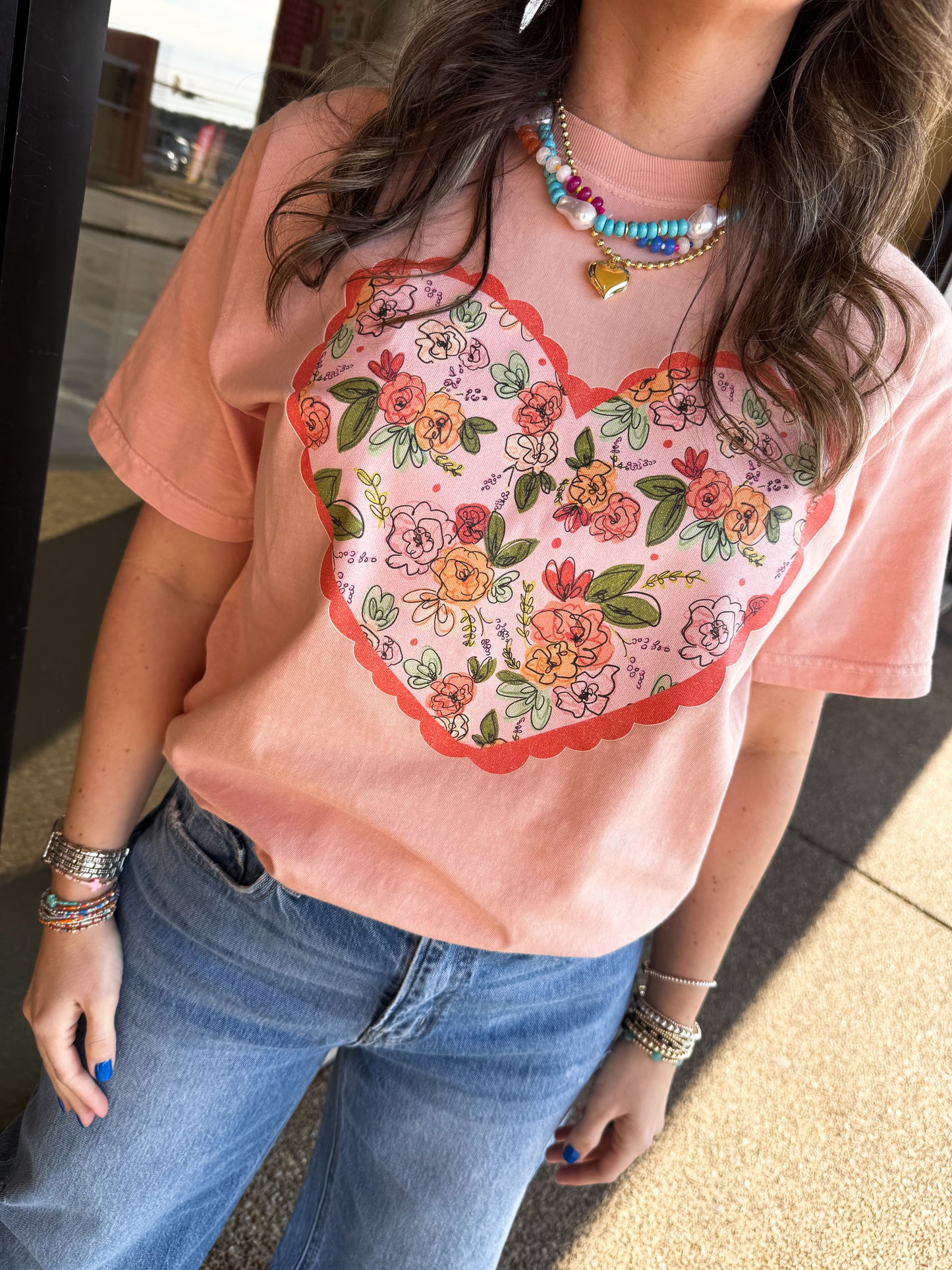 Scalloped Heart Tee