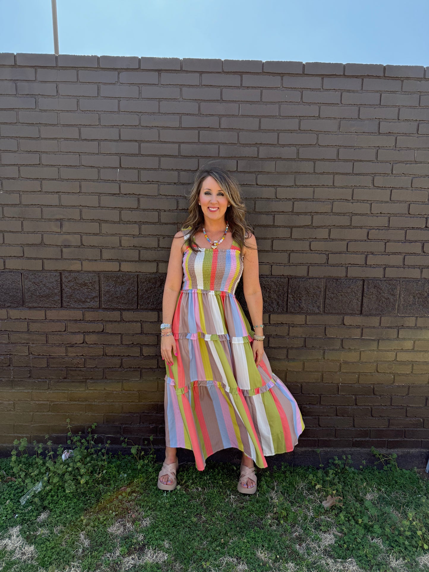 Capri Stripe Midi