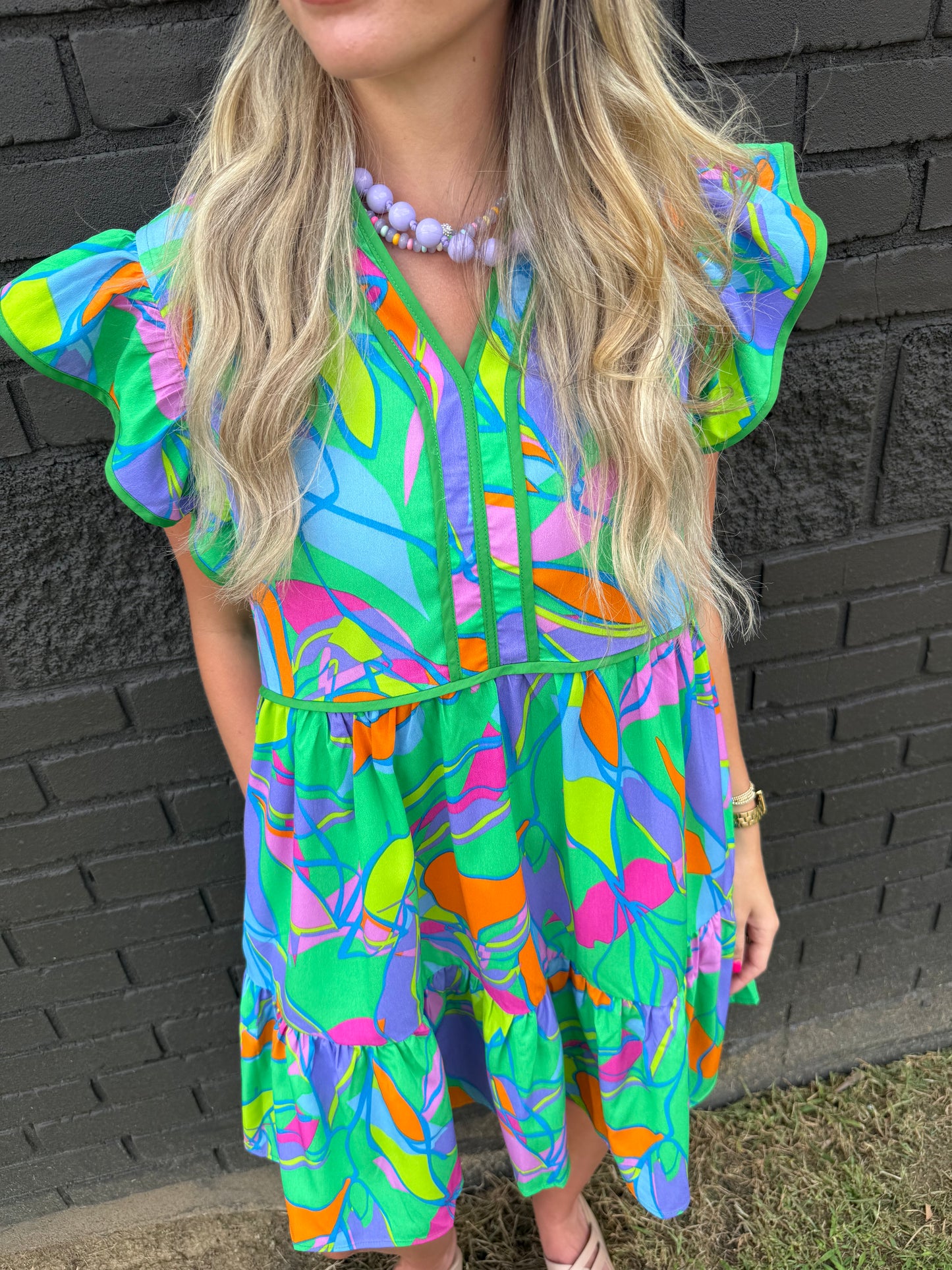 Finn Floral Dress Green