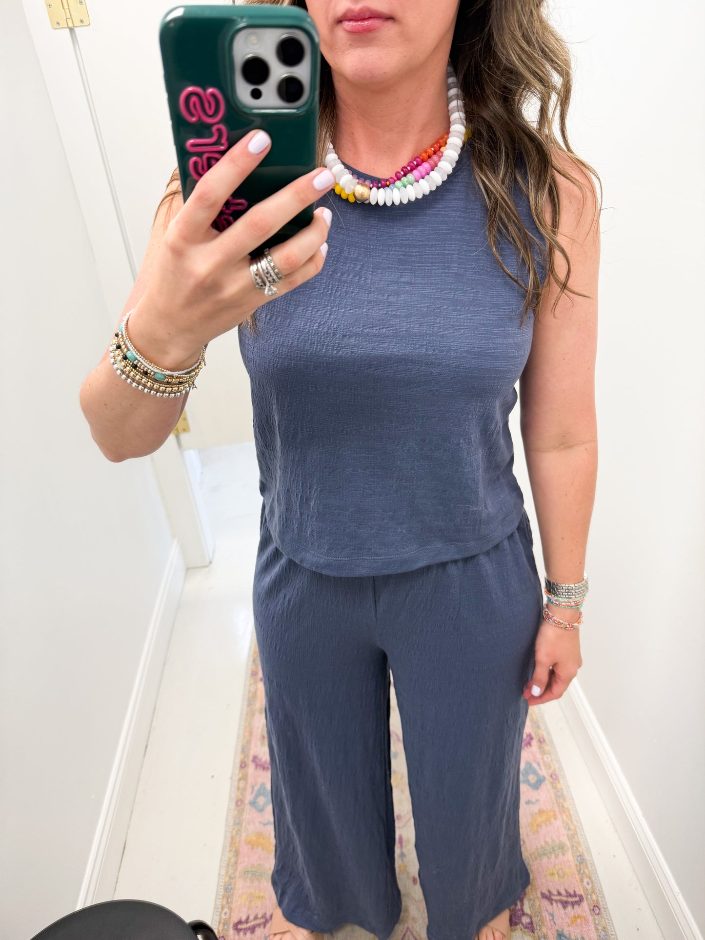 Z Supply Sloane Textured Top Worn Blue