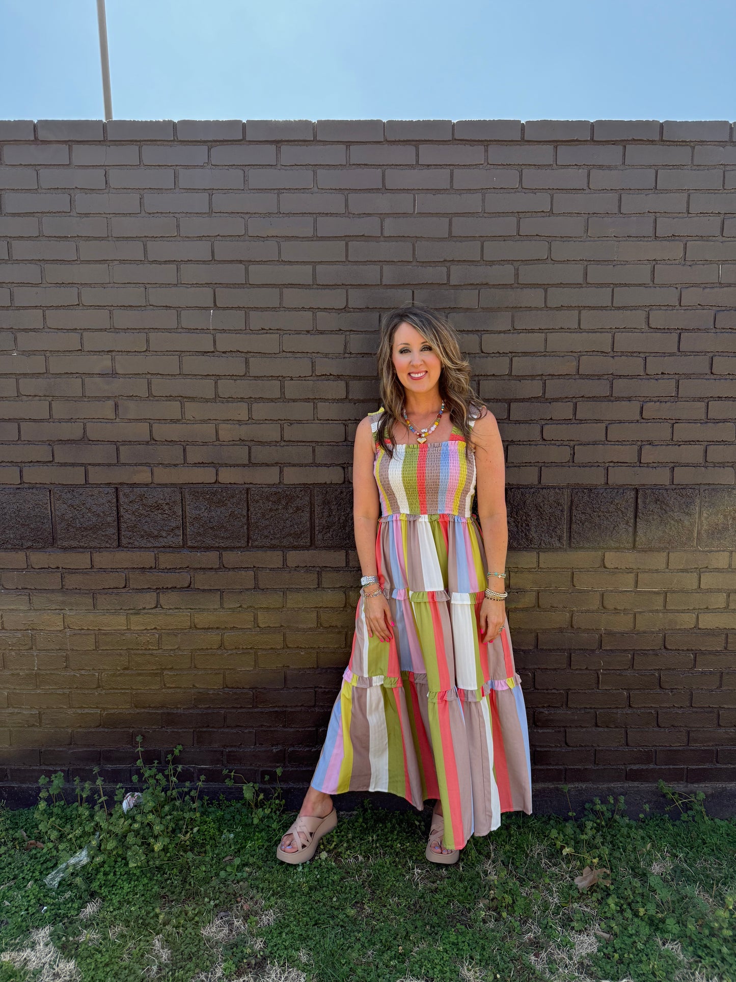 Capri Stripe Midi