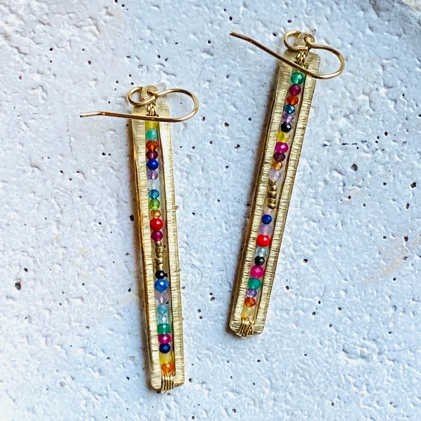 Microfaceted Multi Bar Earrings