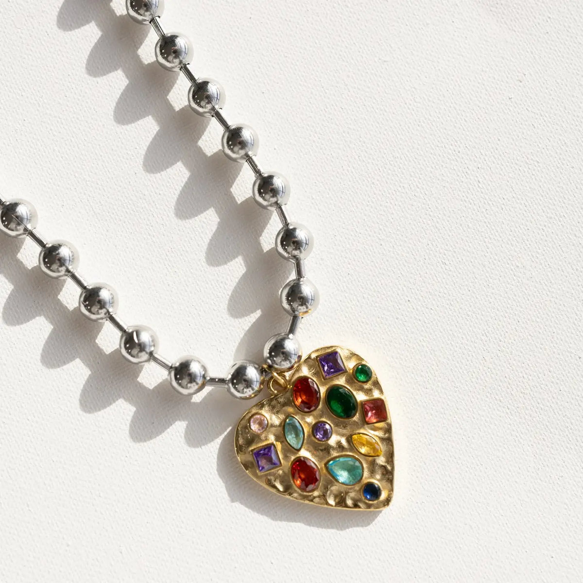 Confetti Heart Necklace - Barbara