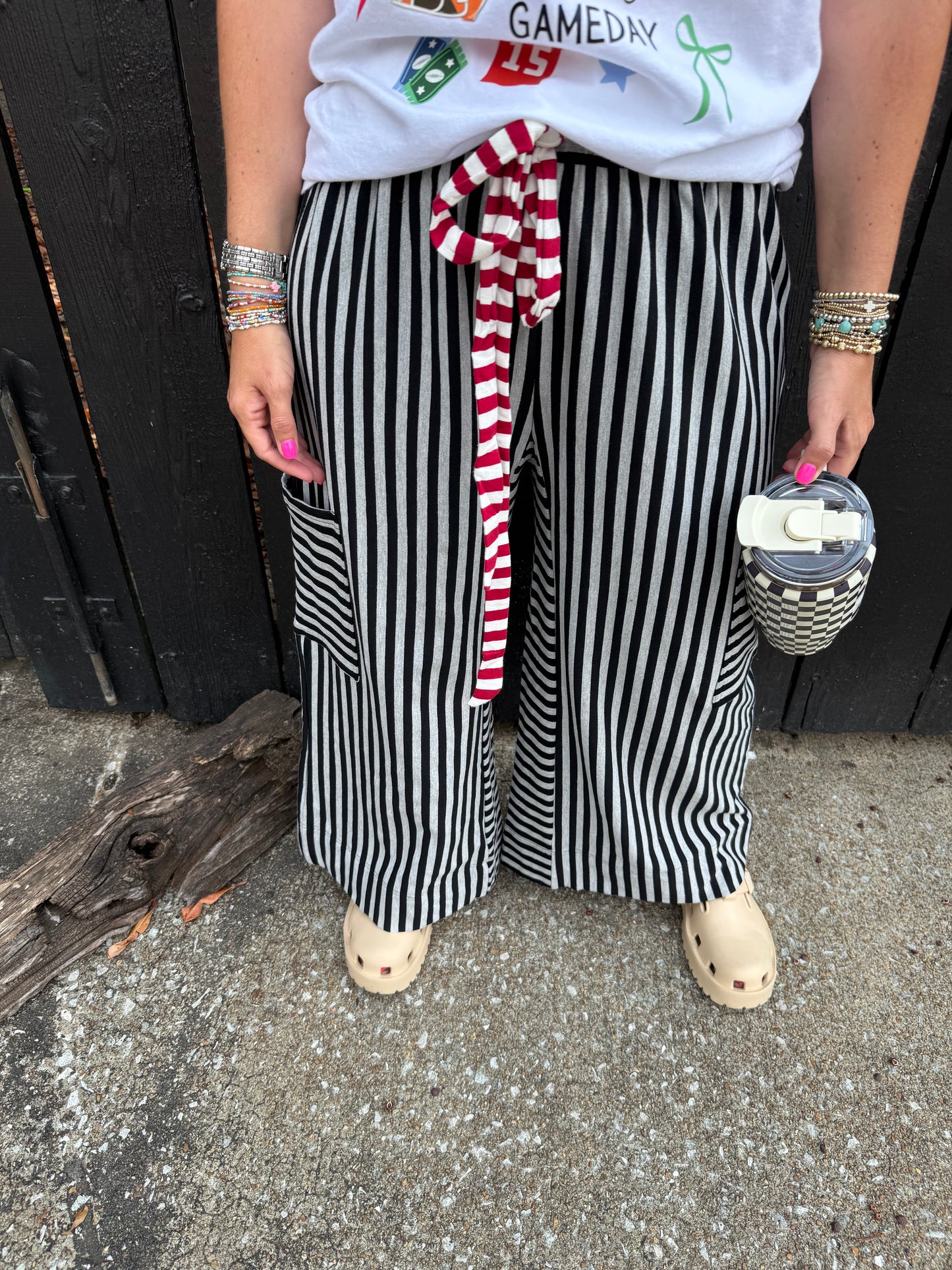 Hunter Stripe Pants Black
