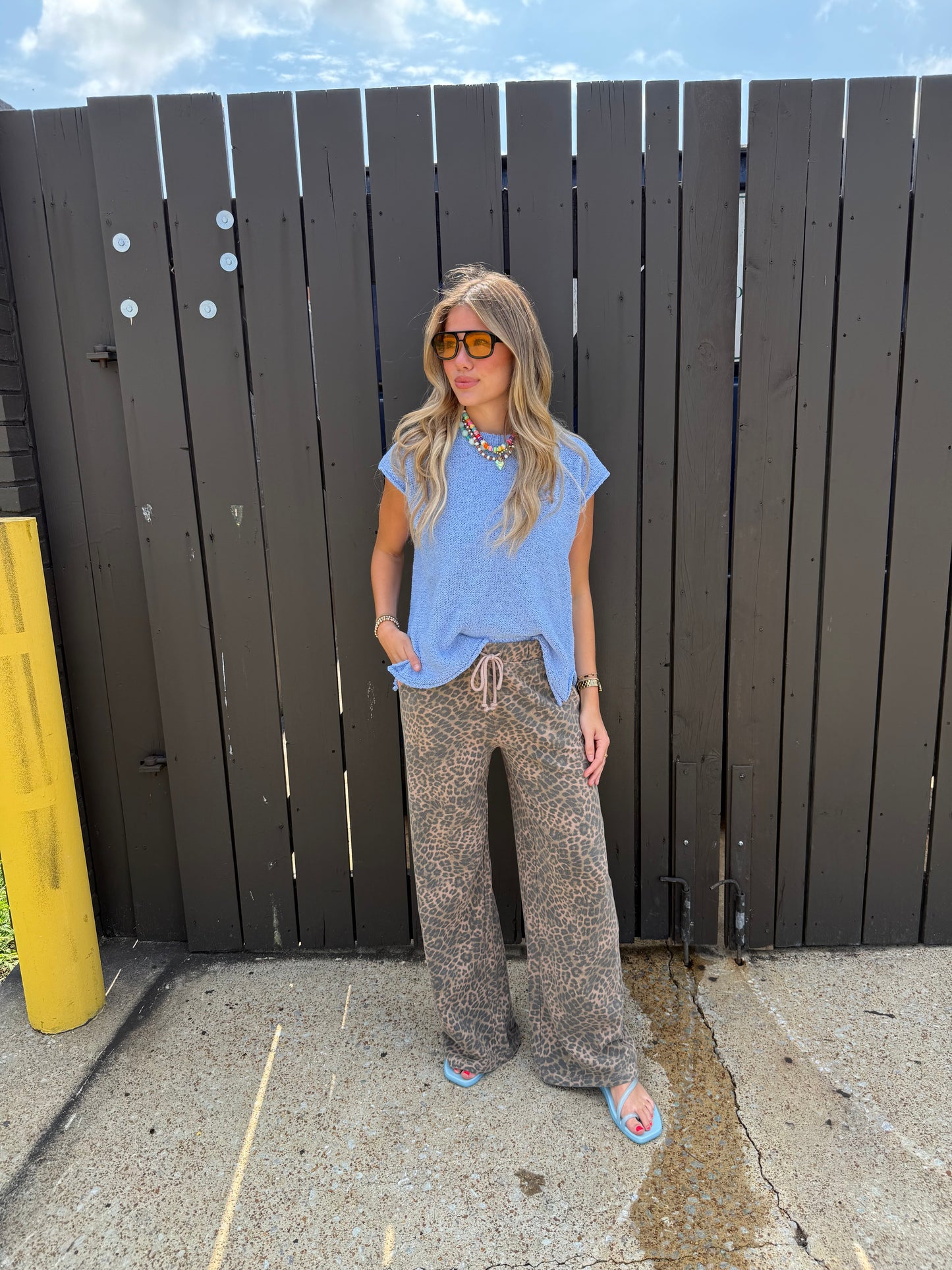 Z Supply Hunter Leopard Knit Pant