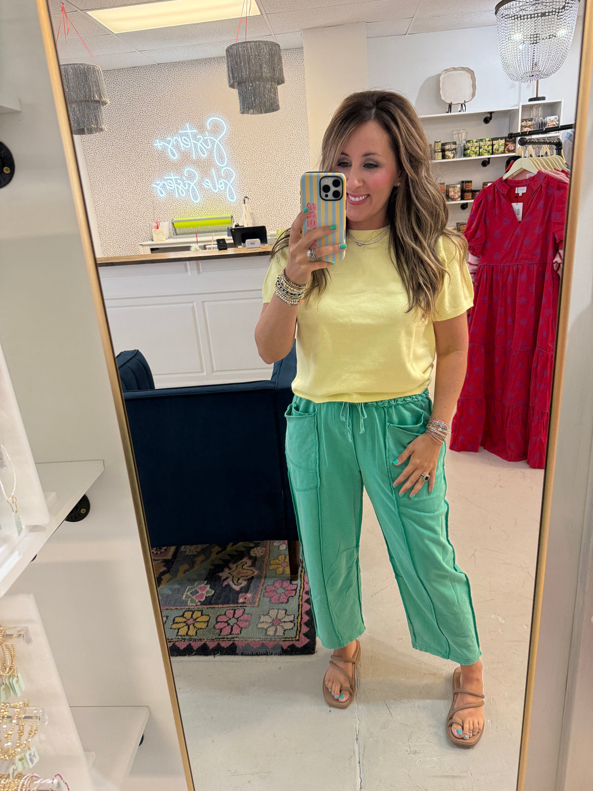 Lemon Drop Knit Top
