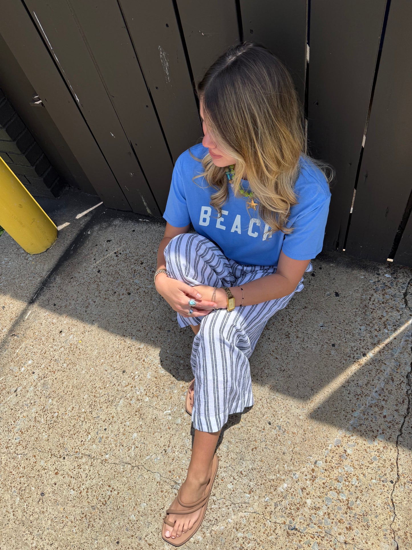 Z Supply Perfect Striped Pants White