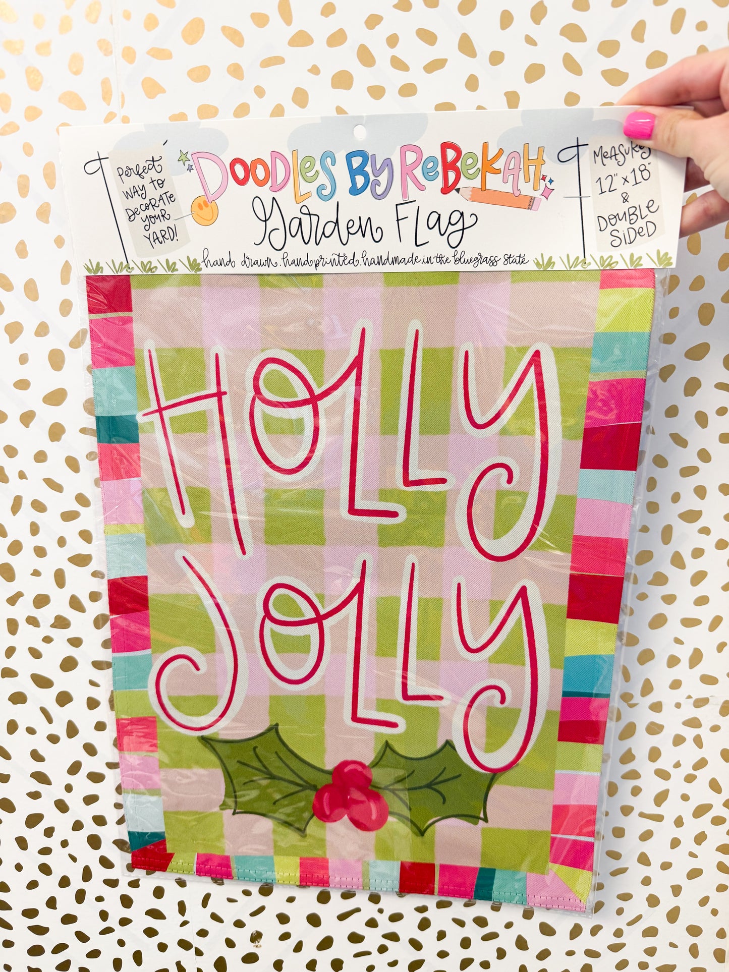 Holly Jolly Garden Flag