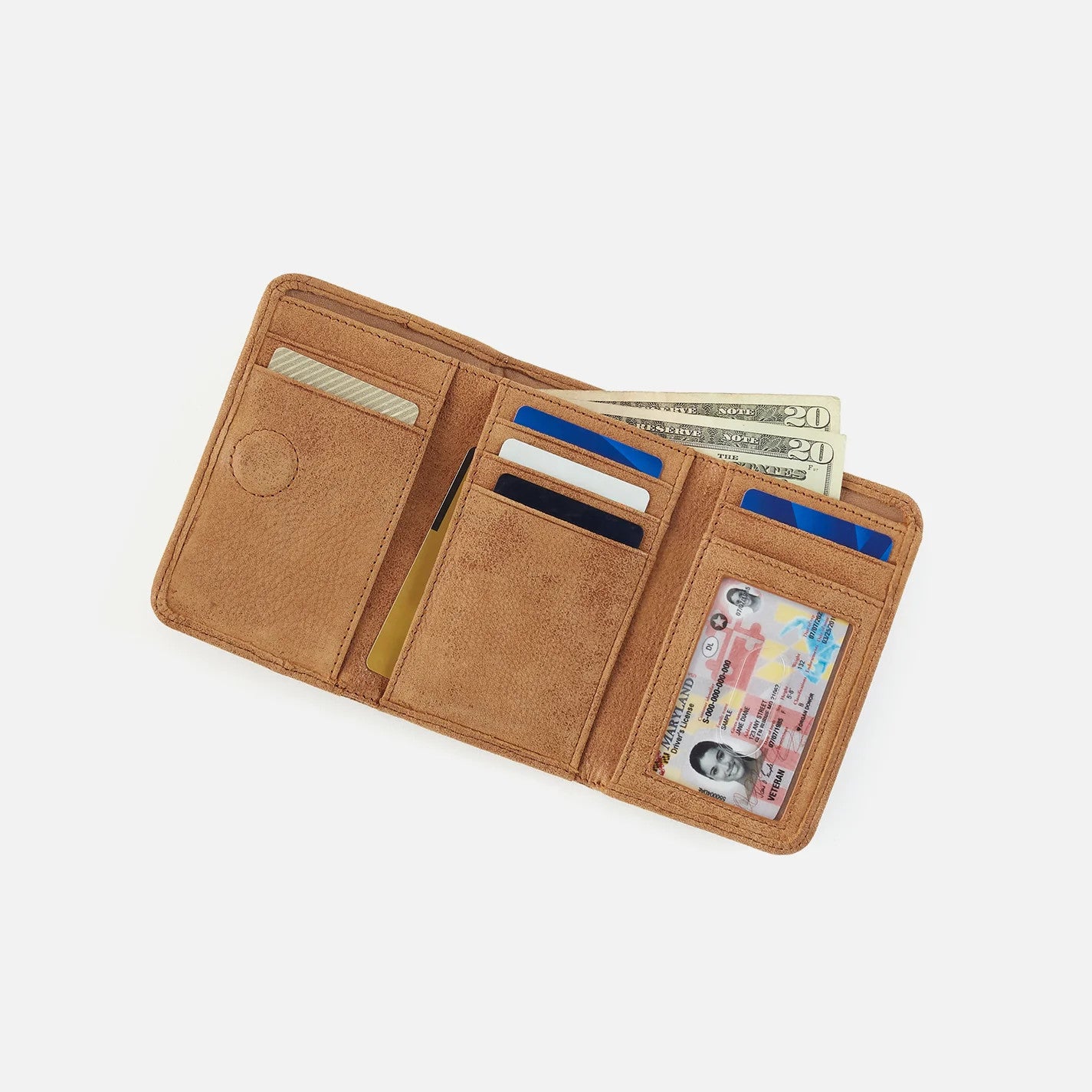 Hobo Jill Trifold Wallet Whiskey