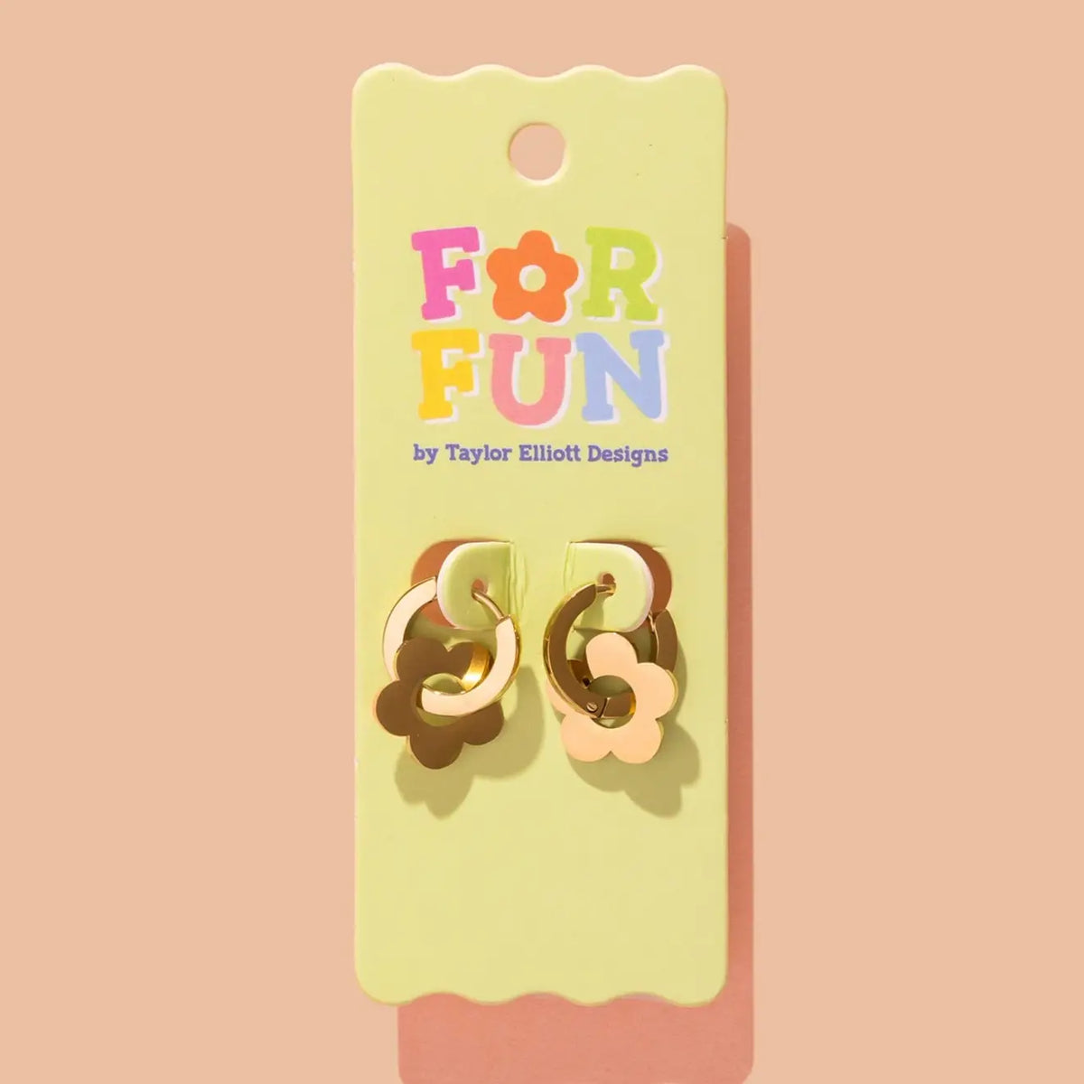 Mila Gold Hoop+Flower Earrings