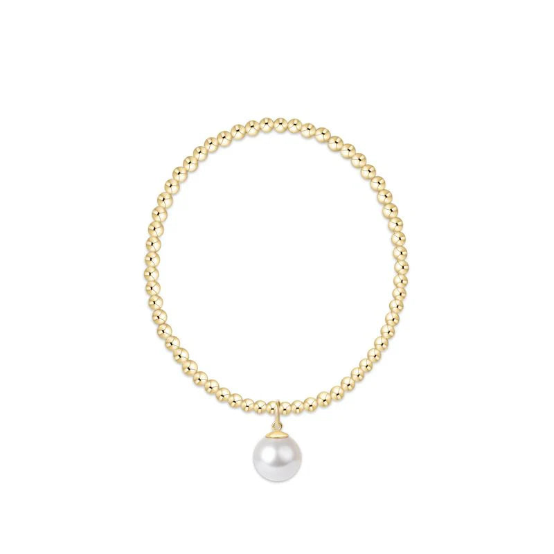 Extends Classic Gold 3mm Pearl 10mm Charm