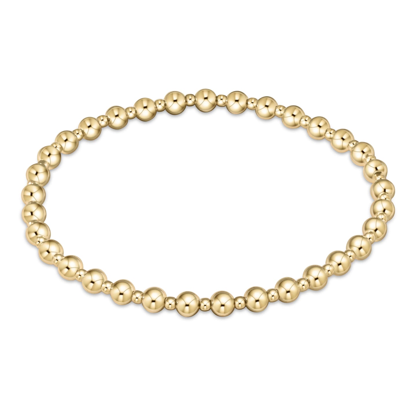 E Newton Classic Gold Grateful 4mm Bracelet
