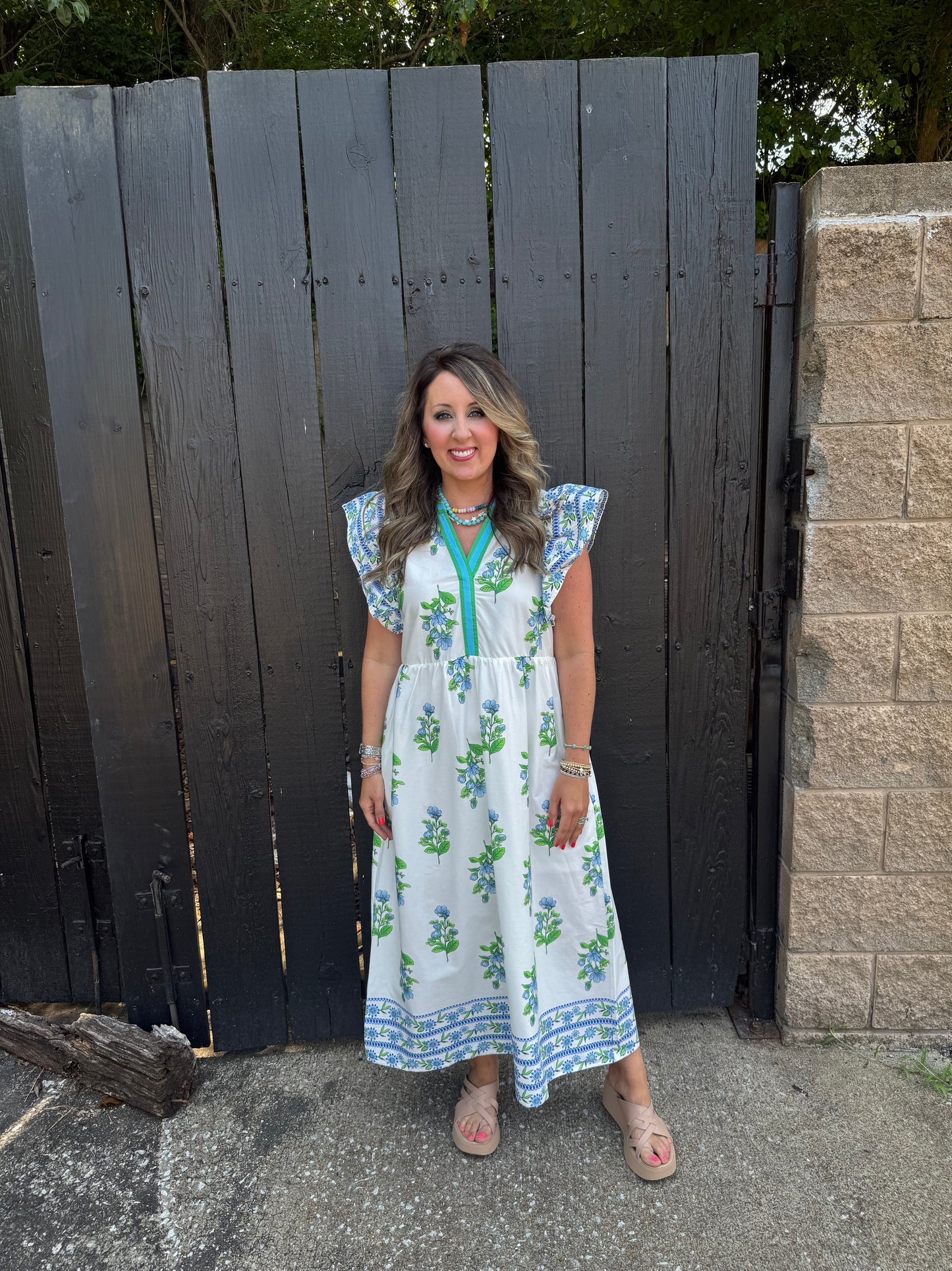 Pearl Floral Midi