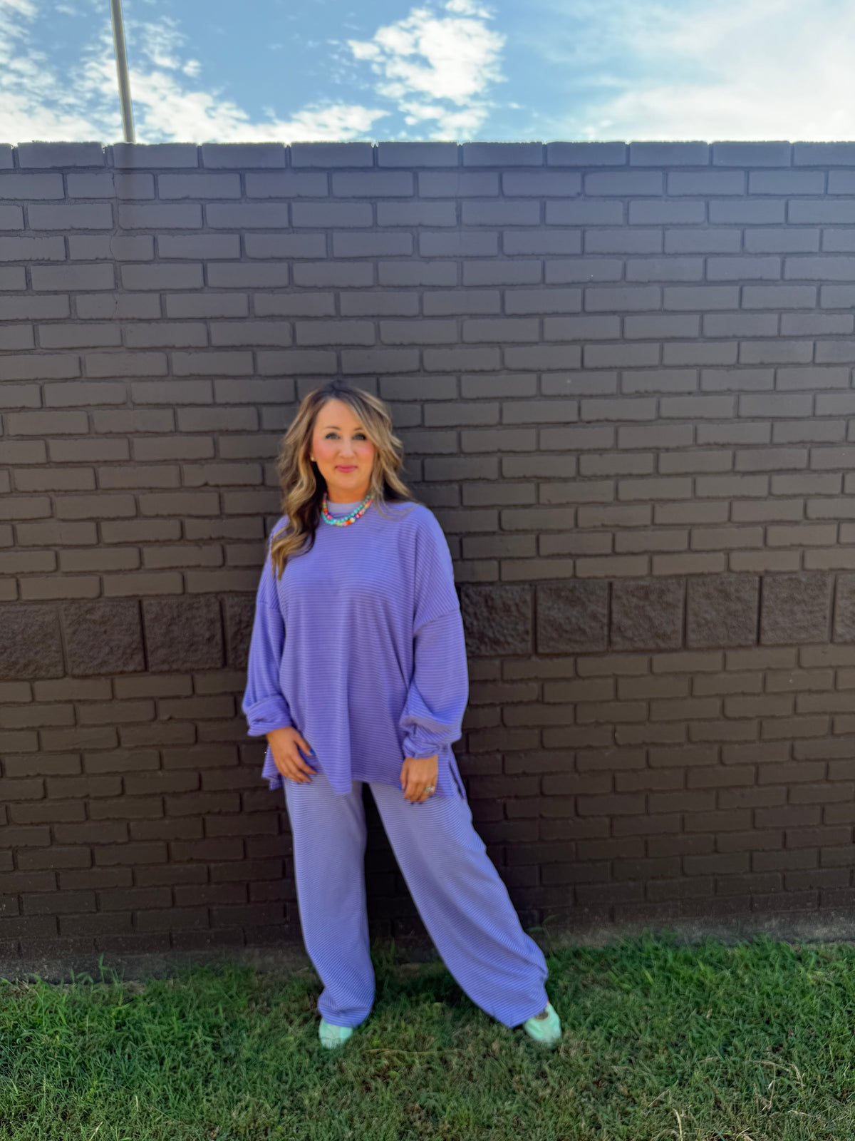Levi Stripe Purple Top