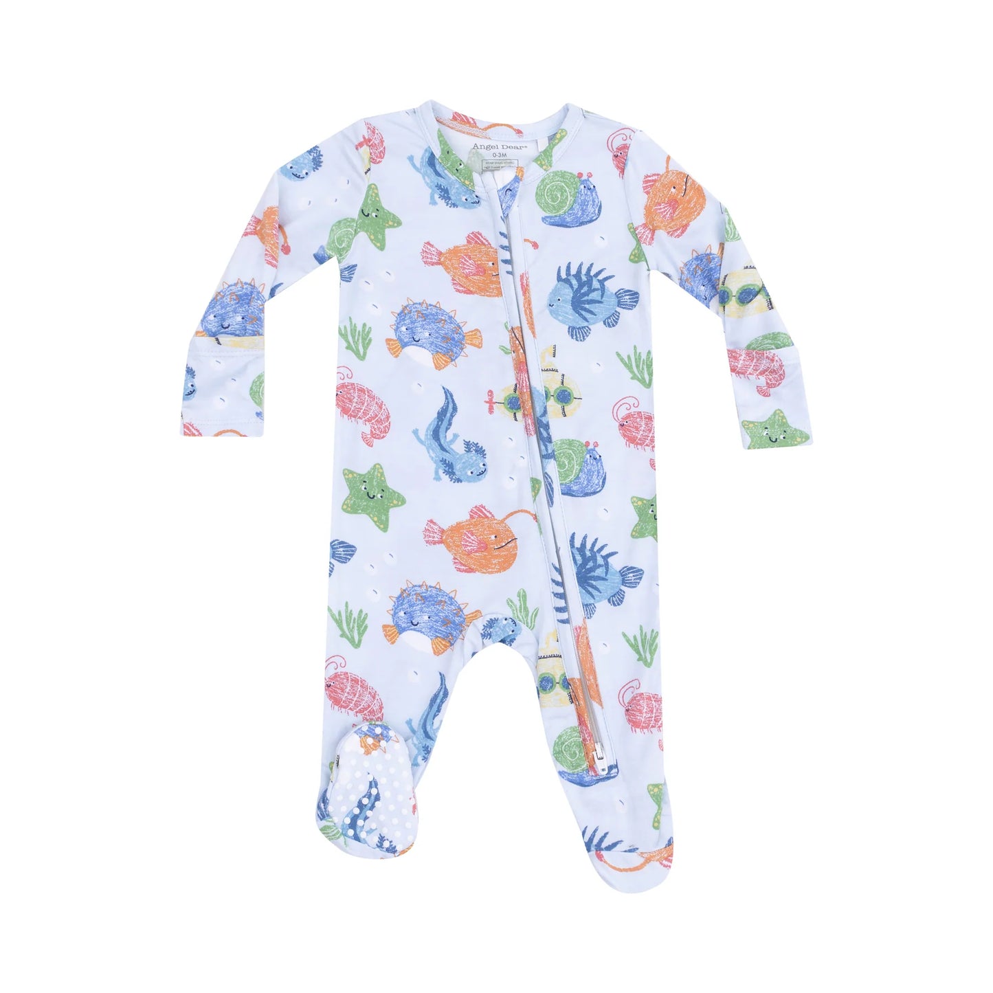 Angel Dear Cute Ocean Creatures 2 Way Zipper Footie