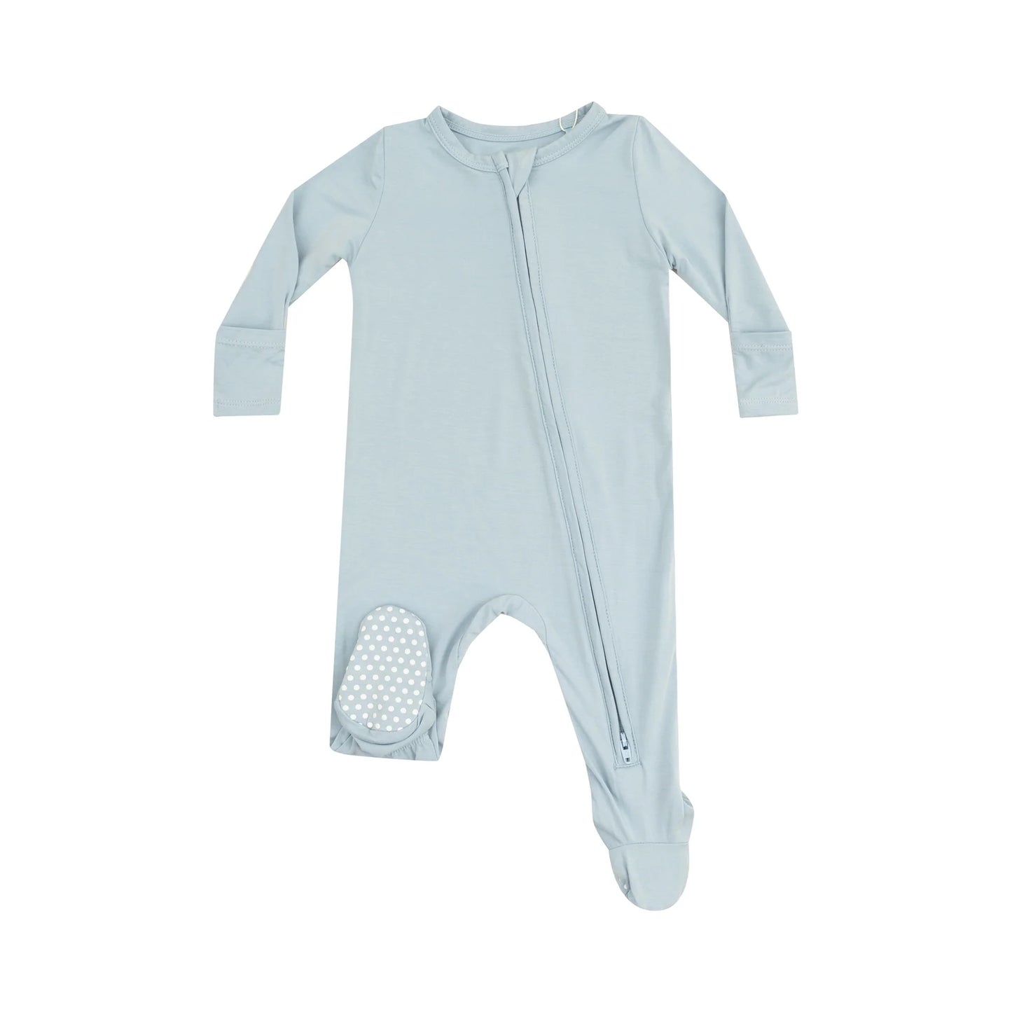 Angel Dear Solid Cloud Blue 2 Way Zipper Footie