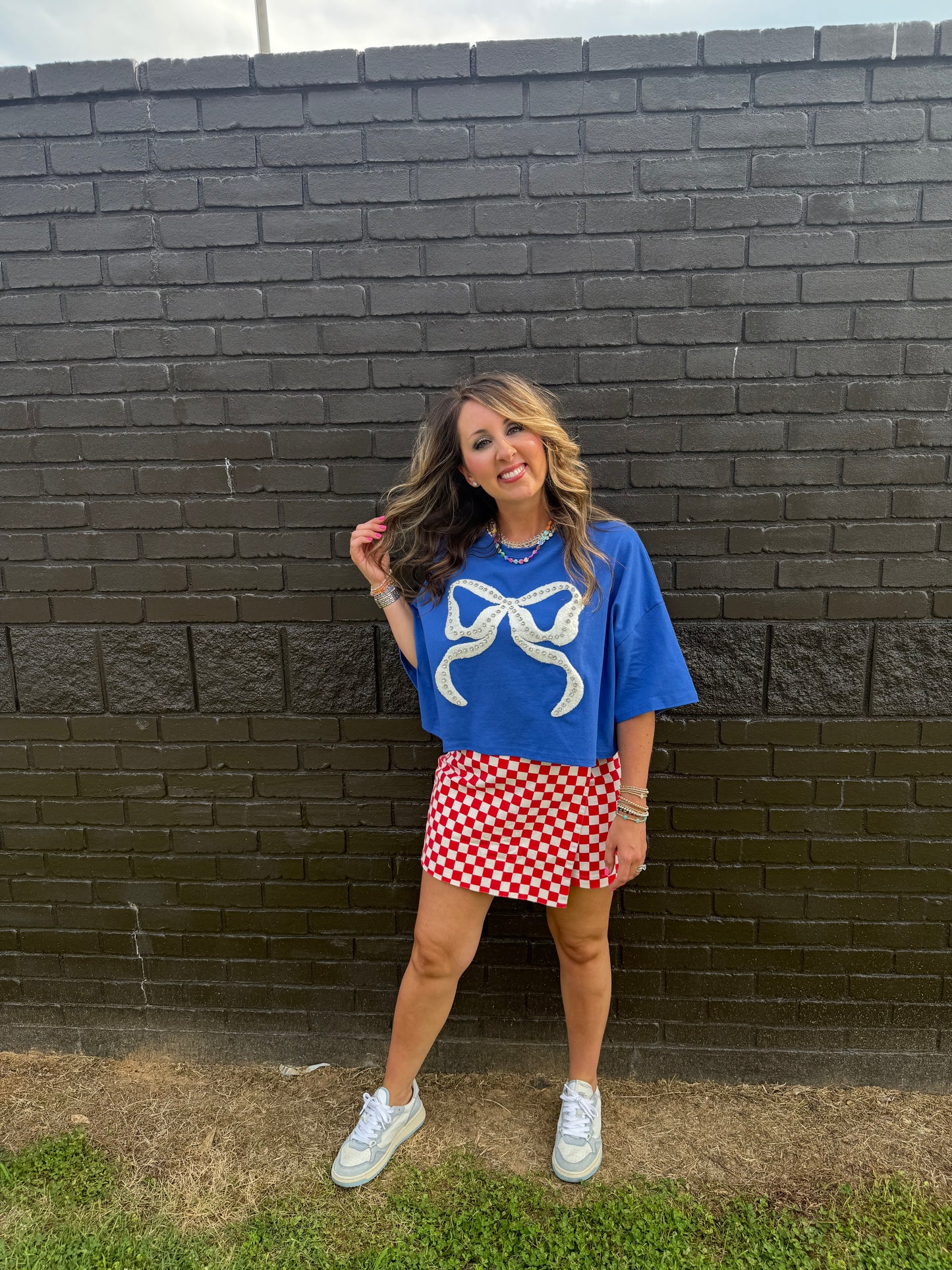 Betsy Bow Top Blue