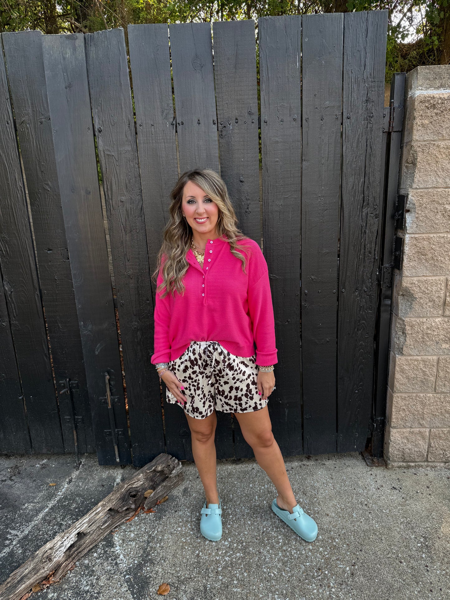 Callie Cow Print Shorts