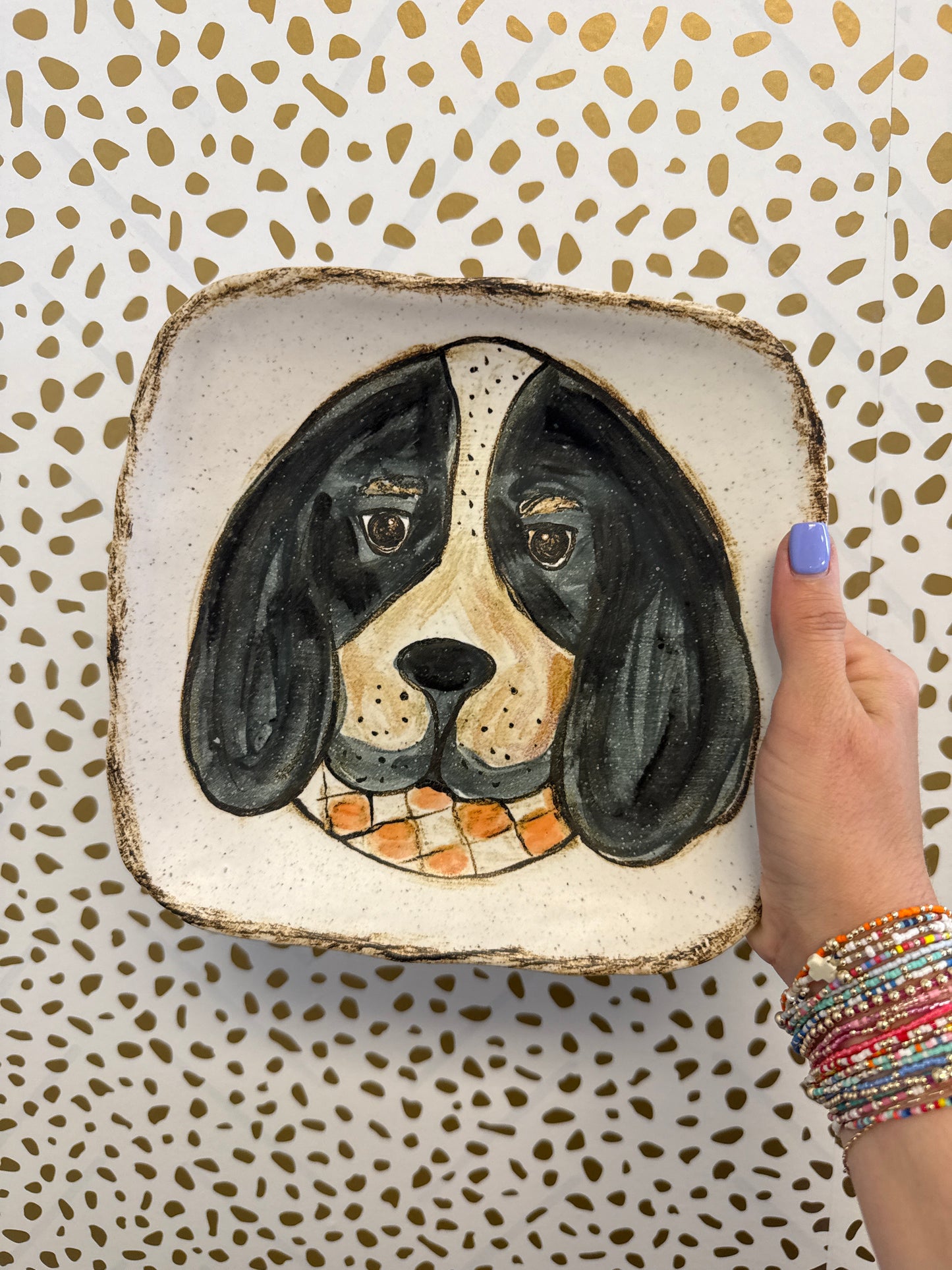 Etta B Hound Square Plate