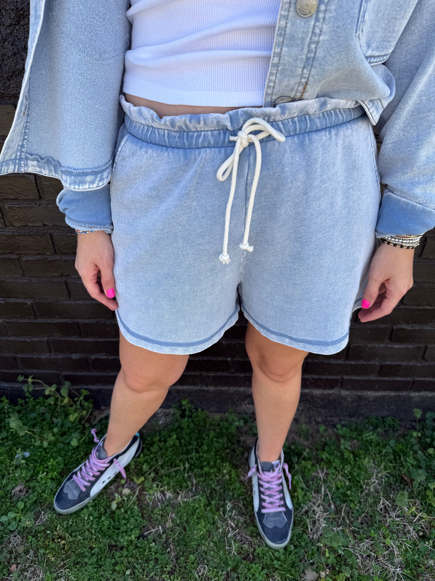 Z Supply Gael Knit Denim Short