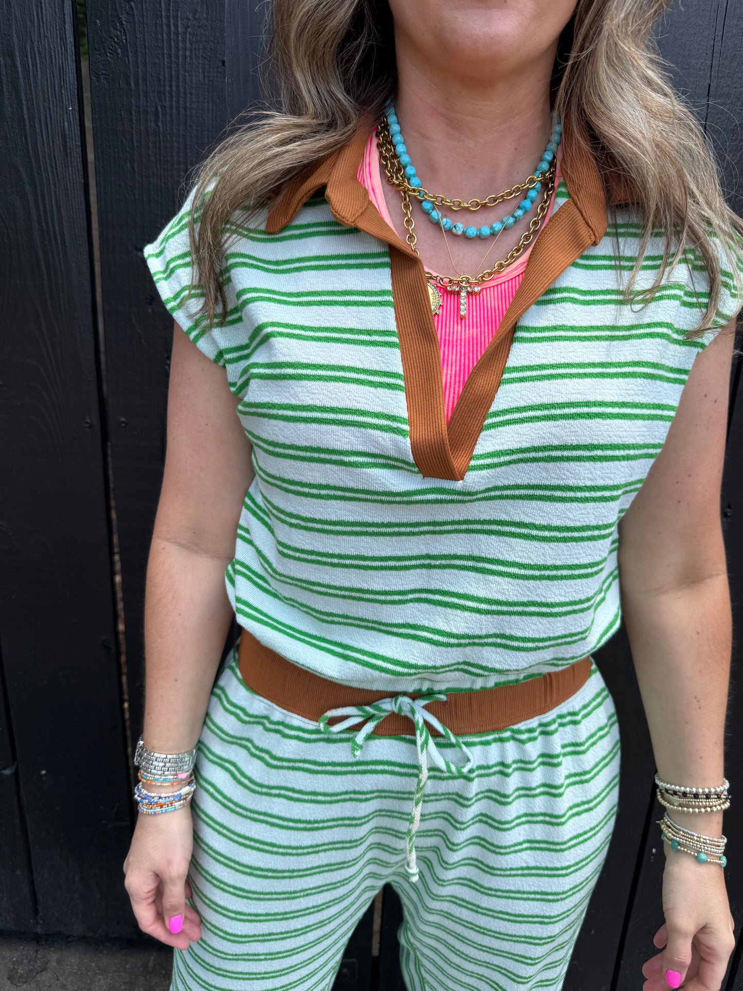 Tate Cropped Tank Top Neon Pink