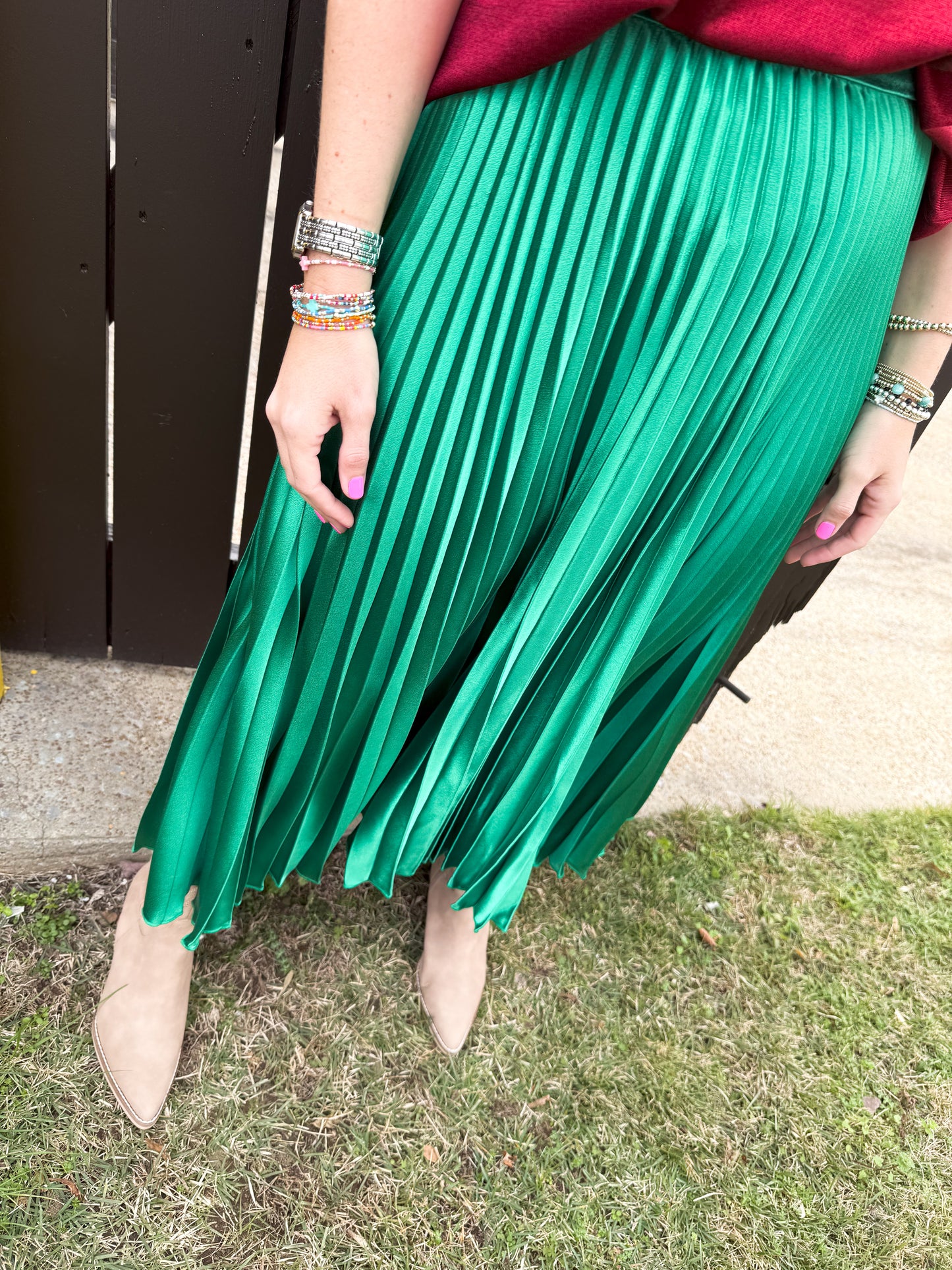 Shimmering Skirt Green