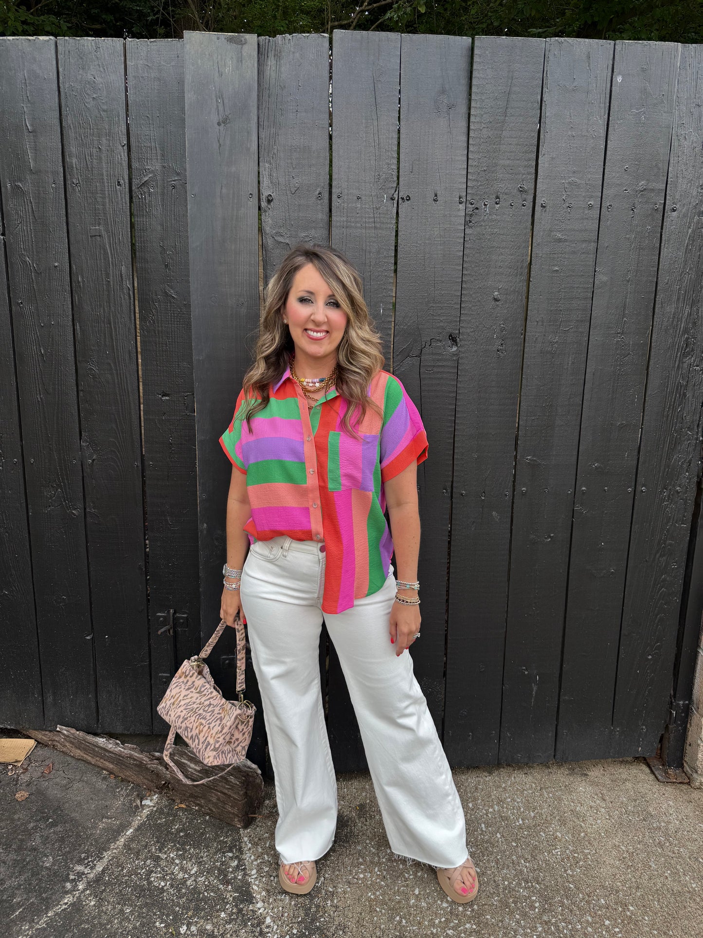 Tia Cream Wide Leg Pants