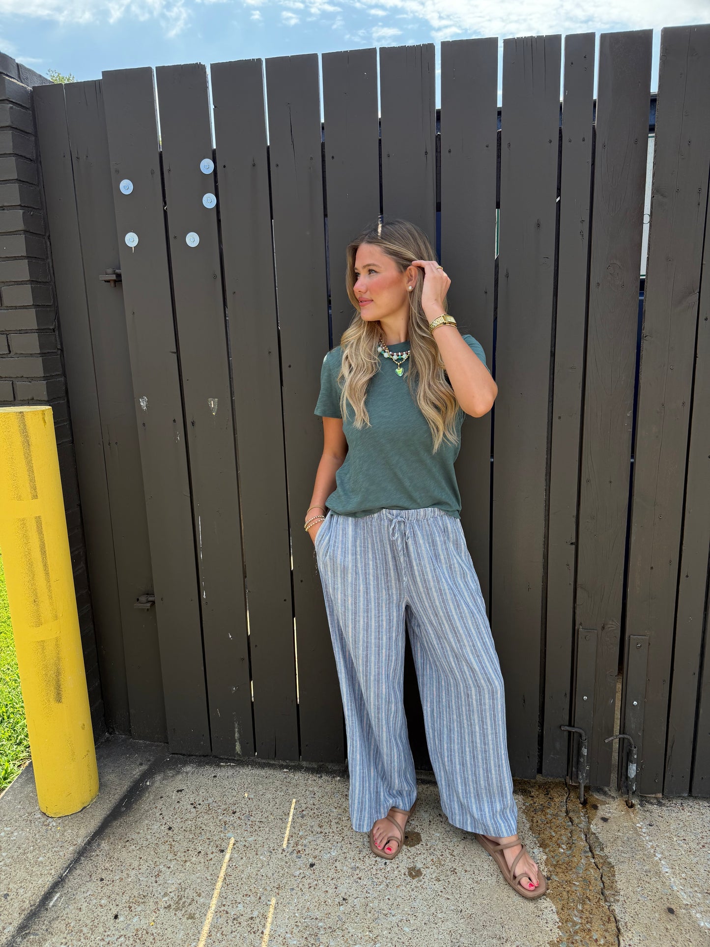 Z Supply Perfect Striped Pant Indigo