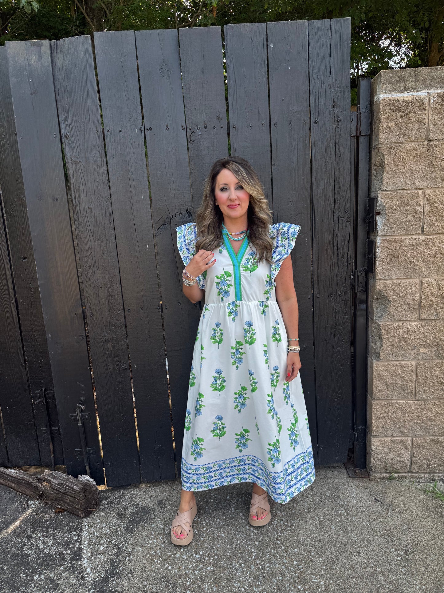 Pearl Floral Midi
