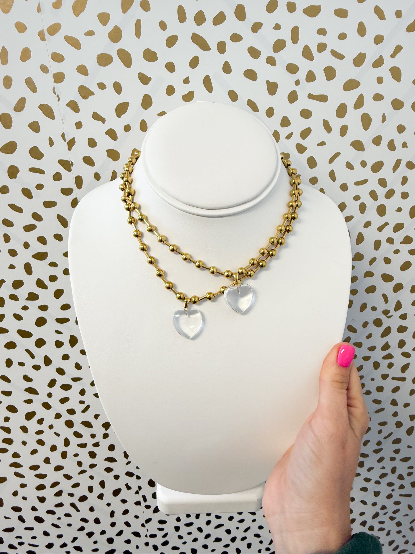 Clear Heart Necklace