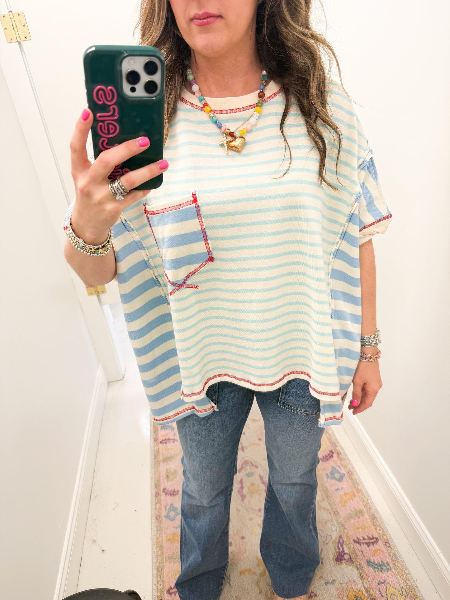 Sky Colorblock Top