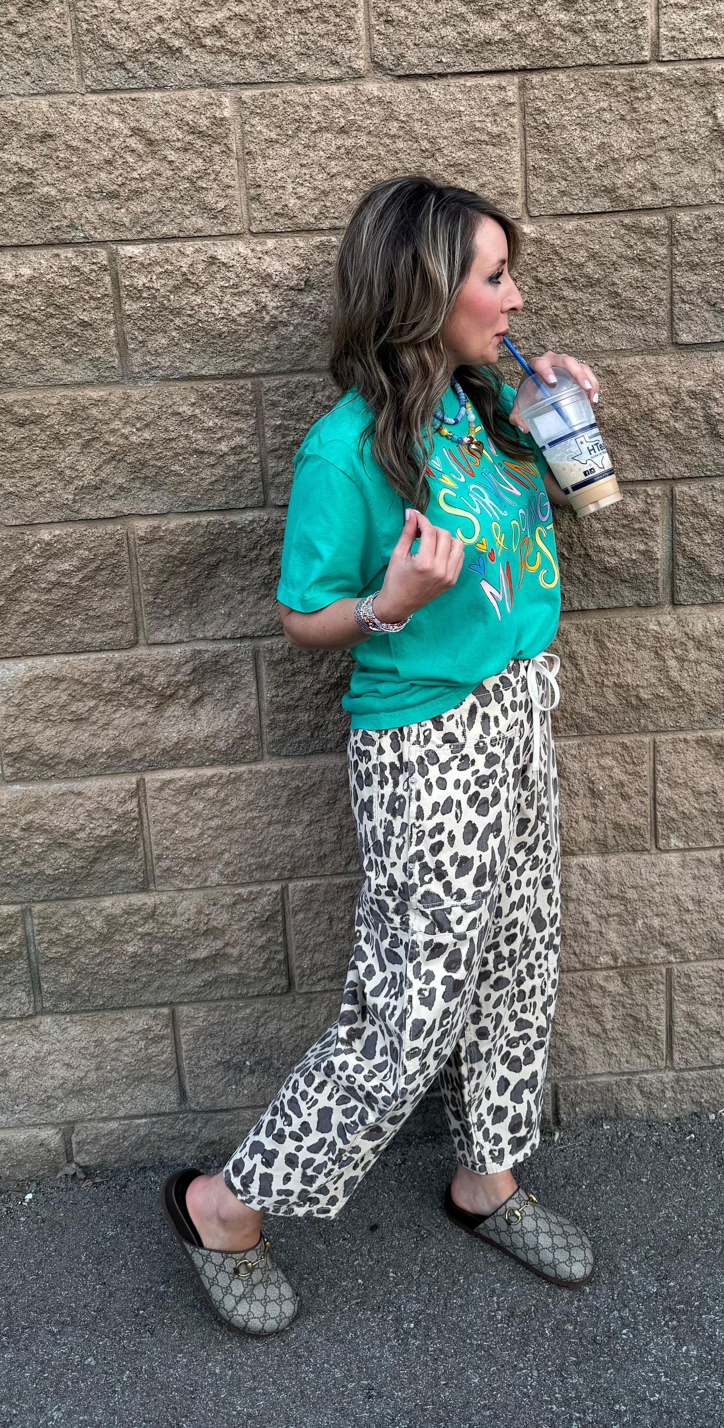 Maren Leopard Barrel Pants