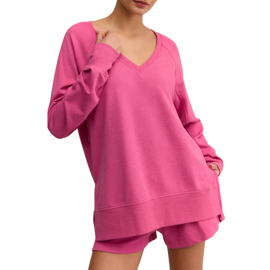 Z Supply Weekender V Neck Island Pink