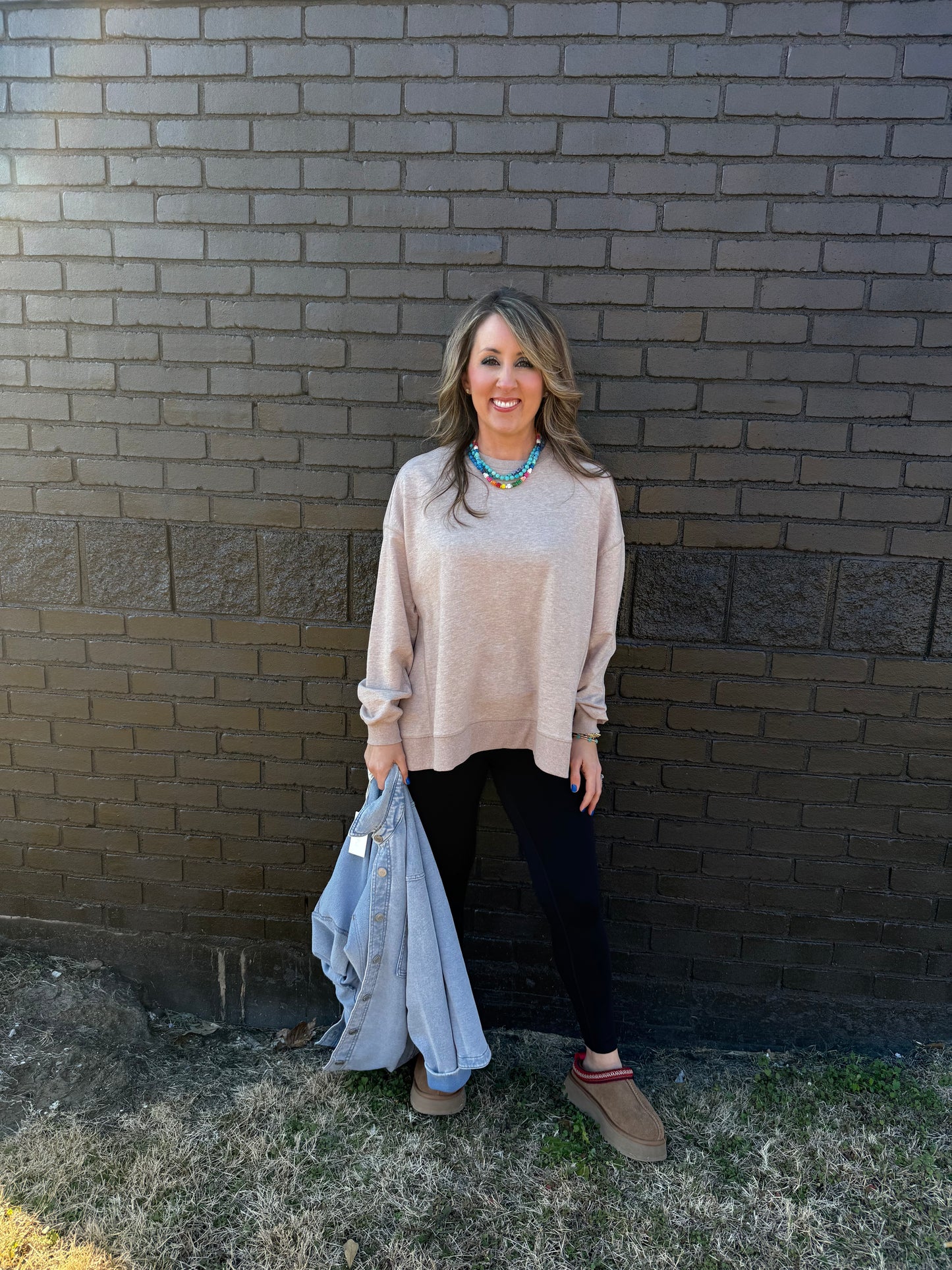 Z Supply Modern Weekender Heather Latte