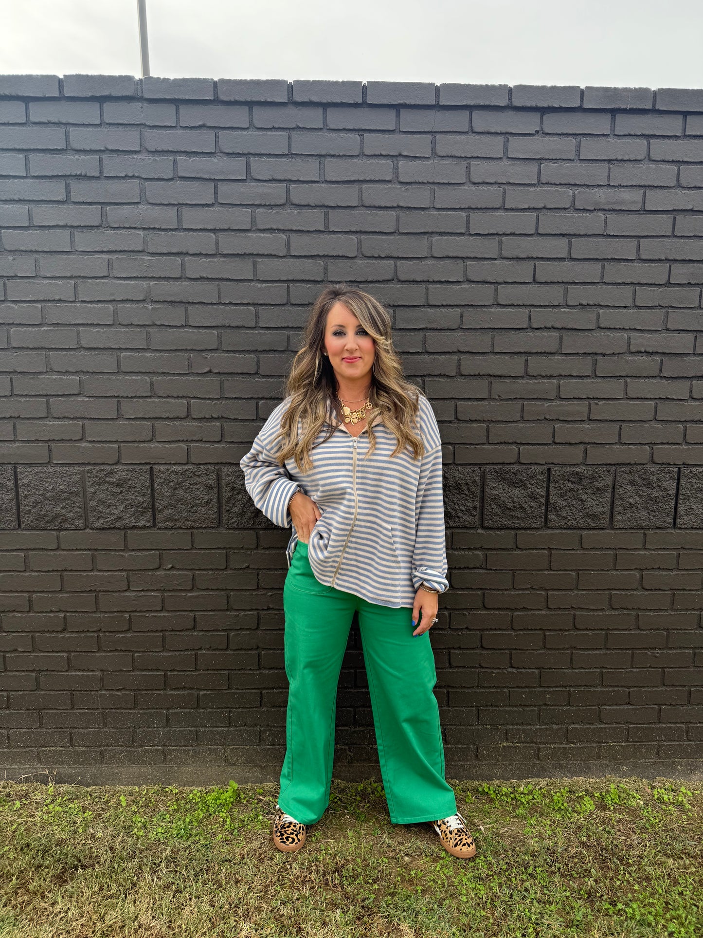 Staci Pocket Green Pants