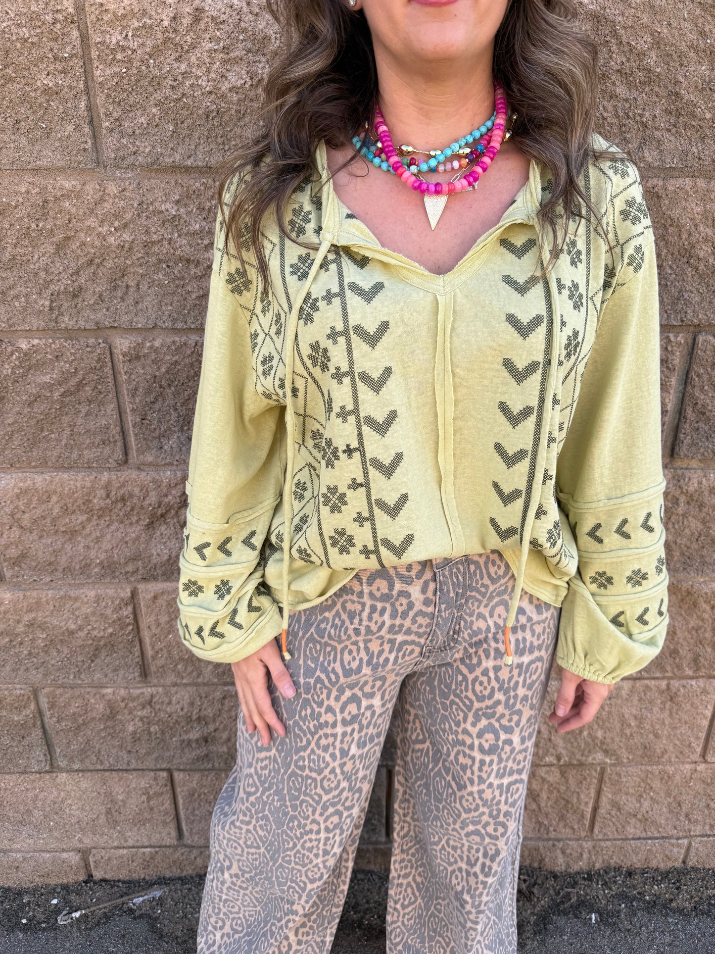 Camila Green Tea Top